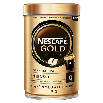 Café Solúvel em Pó Espresso Intenso Nescafé Gold Lata 100g