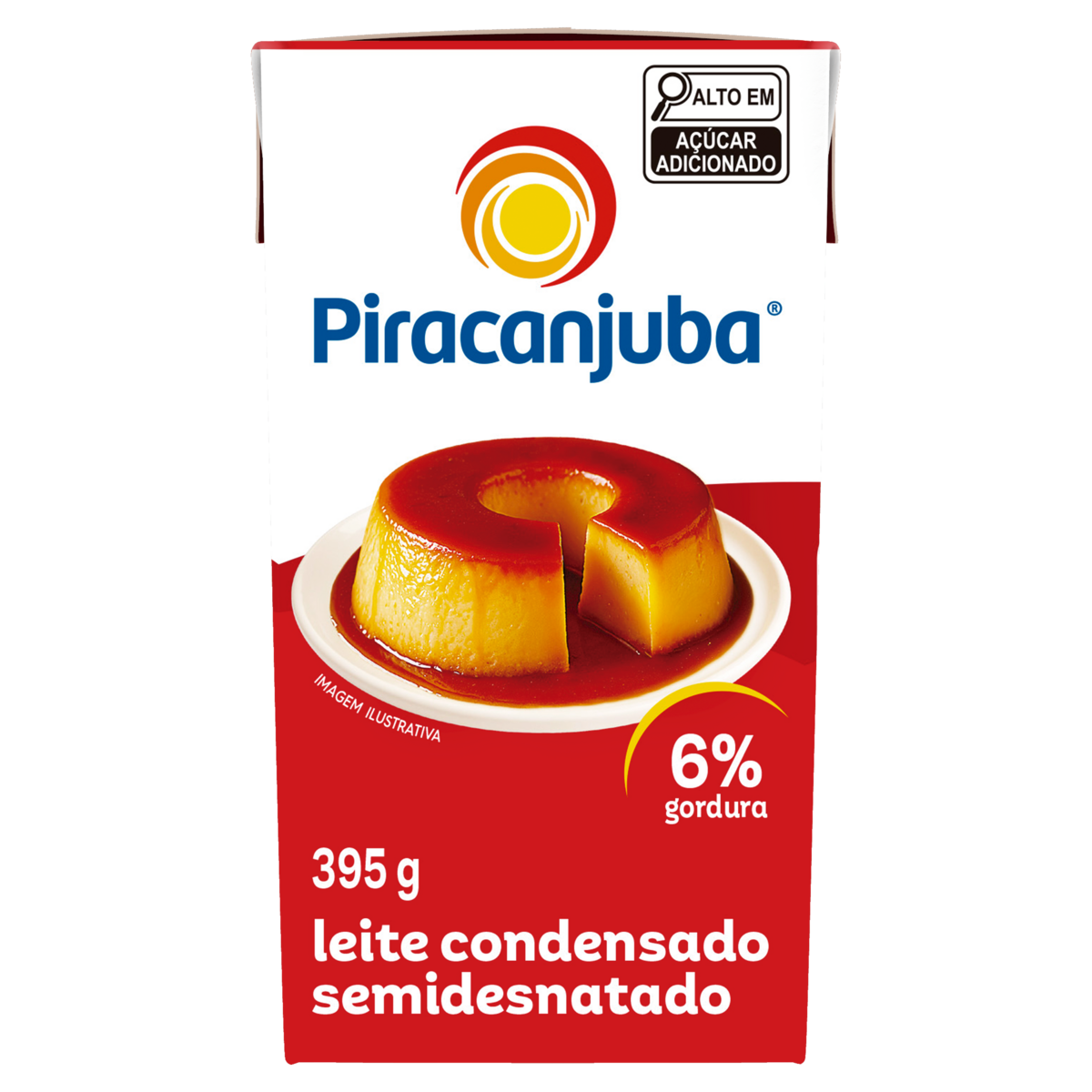 Leite Condensado Semidesnatado Piracanjuba Caixa 395g