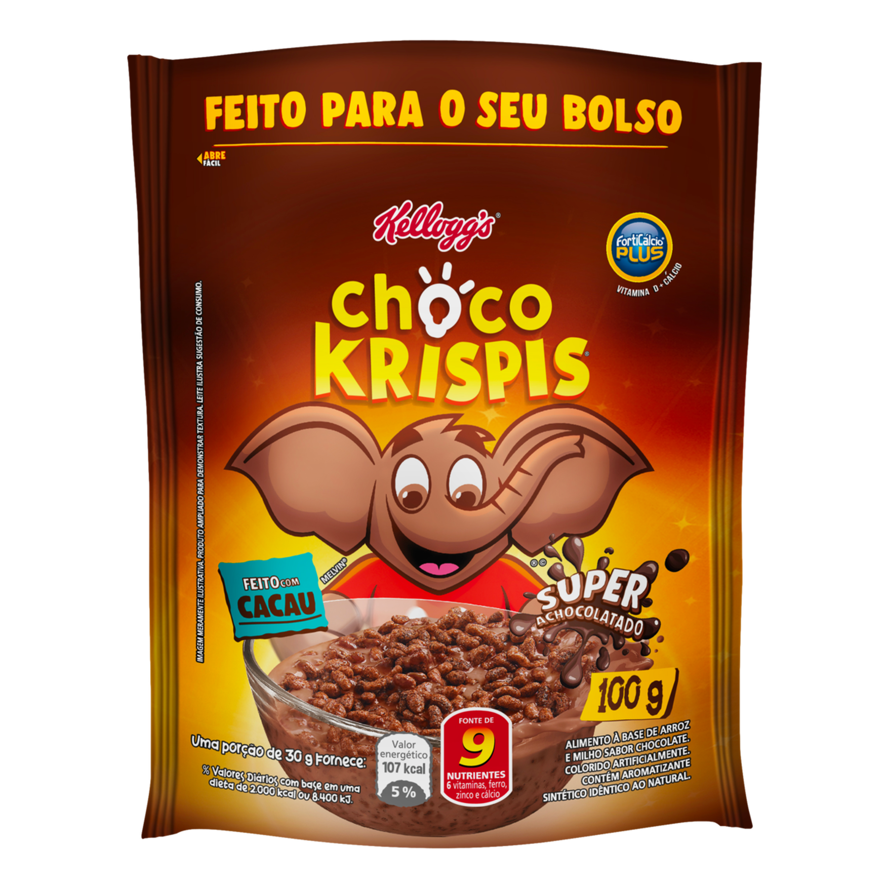 Cereal Matinal Choco Krispis Kellogg's Pacote 100g