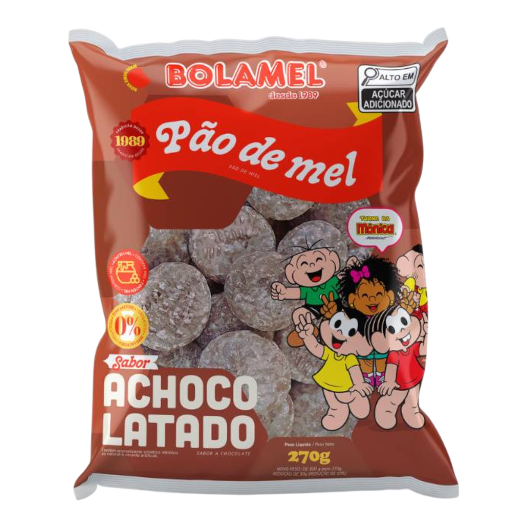 P&atilde;o de Mel Achocolatado Bolamel Pacote 270g