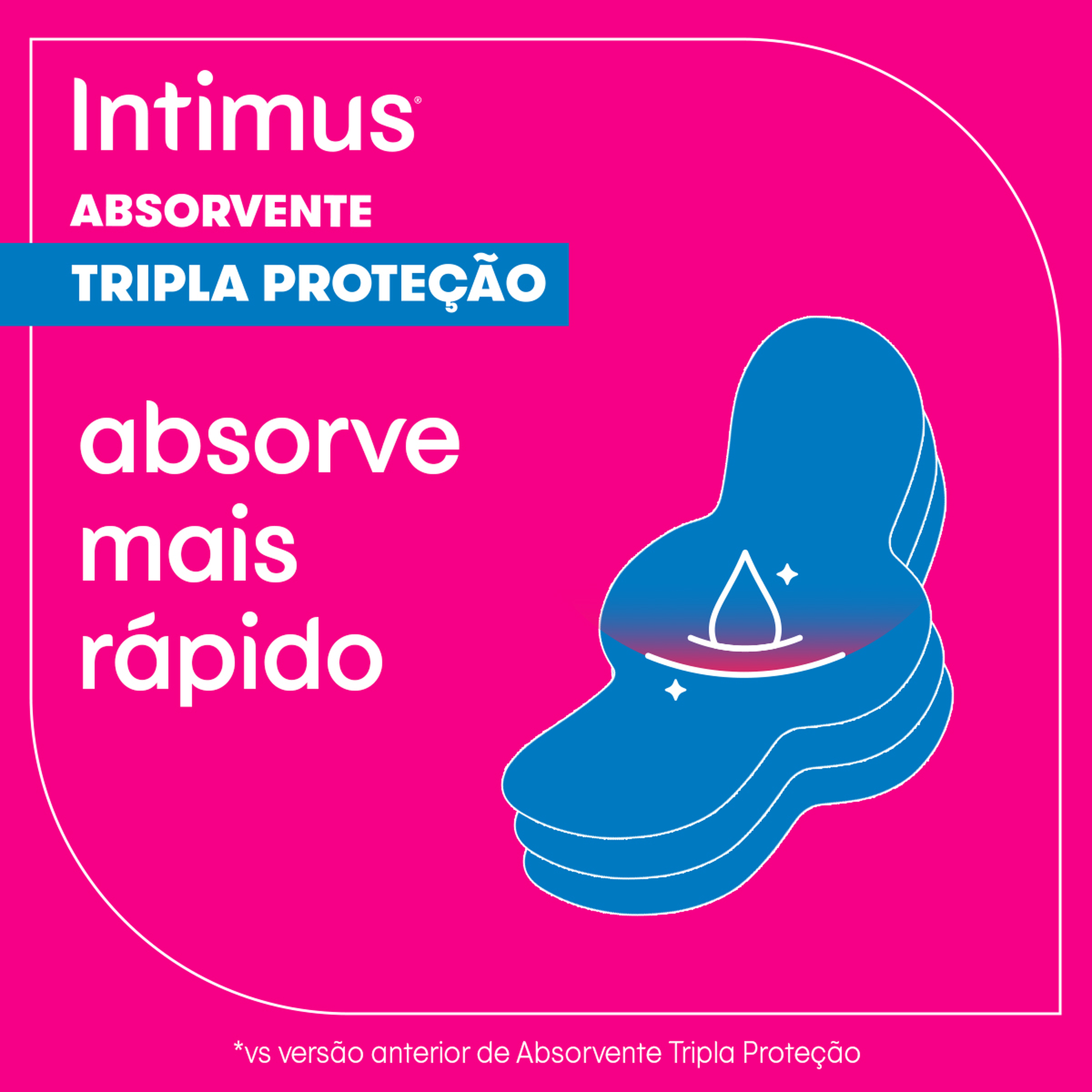 Absorvente com Abas Extra Suave Intimus Tripla Proteção Pacote 32 Unidades