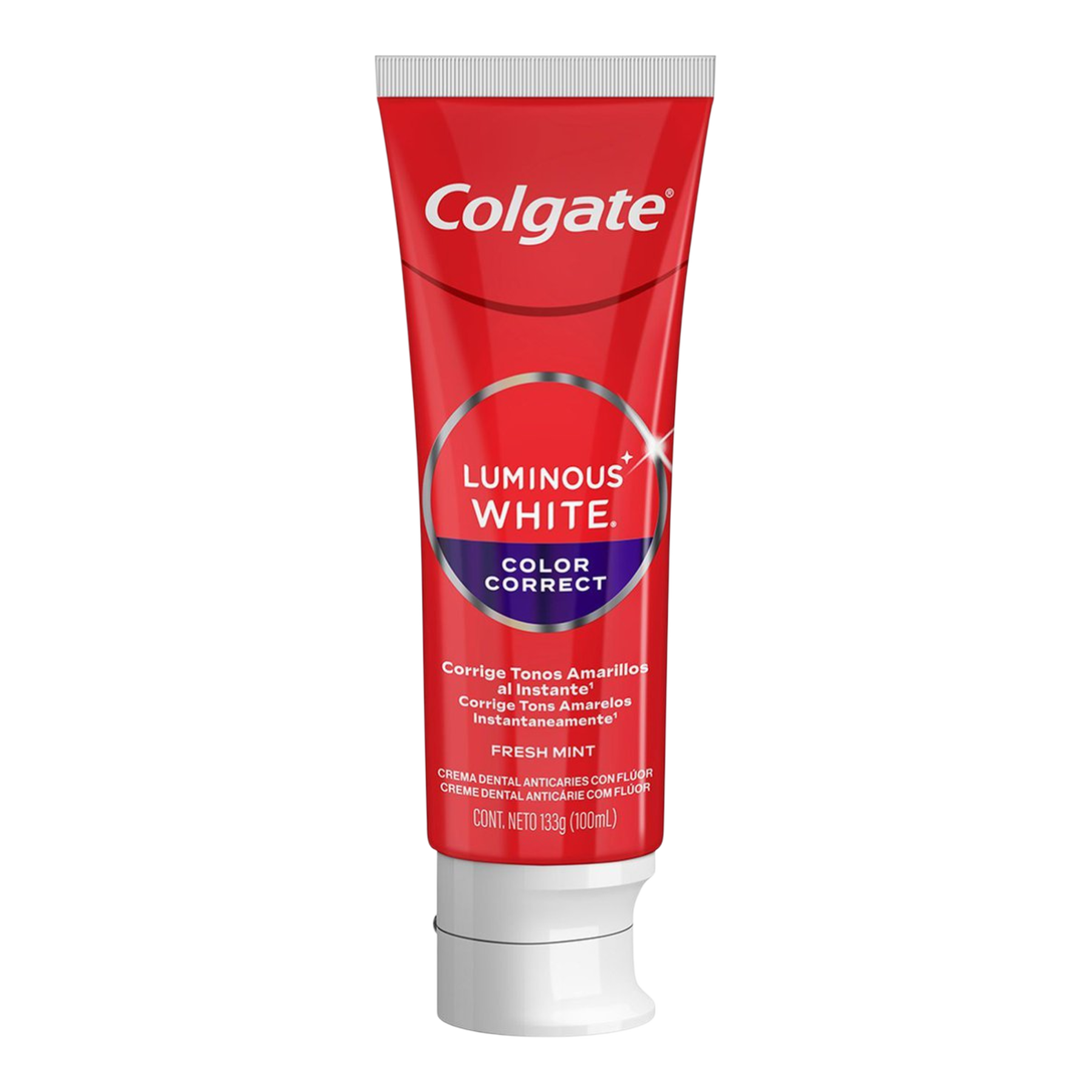 Creme Dental Fresh Mint Colgate Luminous White Color Correct Caixa 133g
