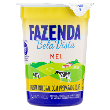 Iogurte Integral Mel Fazenda Bela Vista Copo 170g