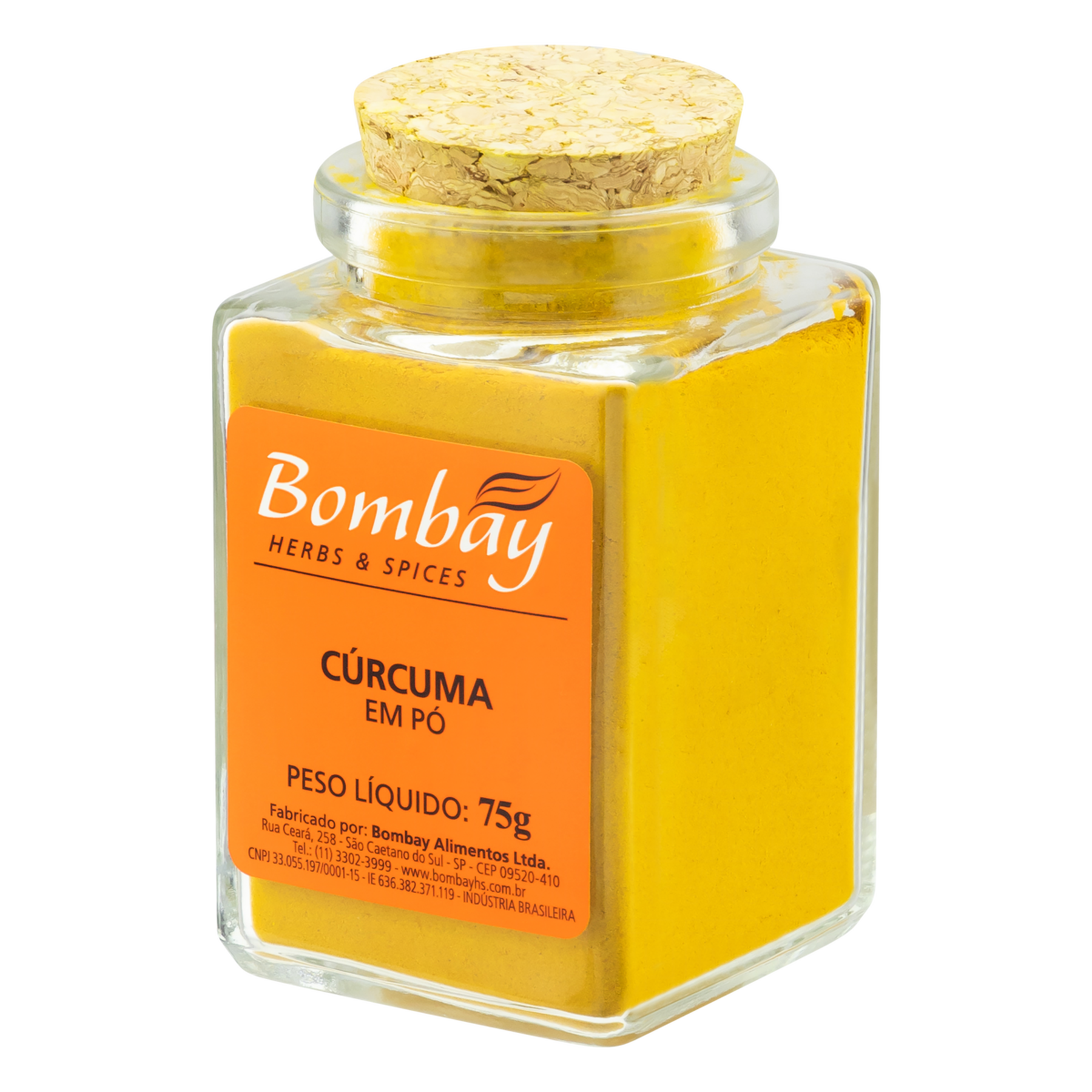 C&uacute;rcuma em P&oacute; Bombay Vidro 75g
