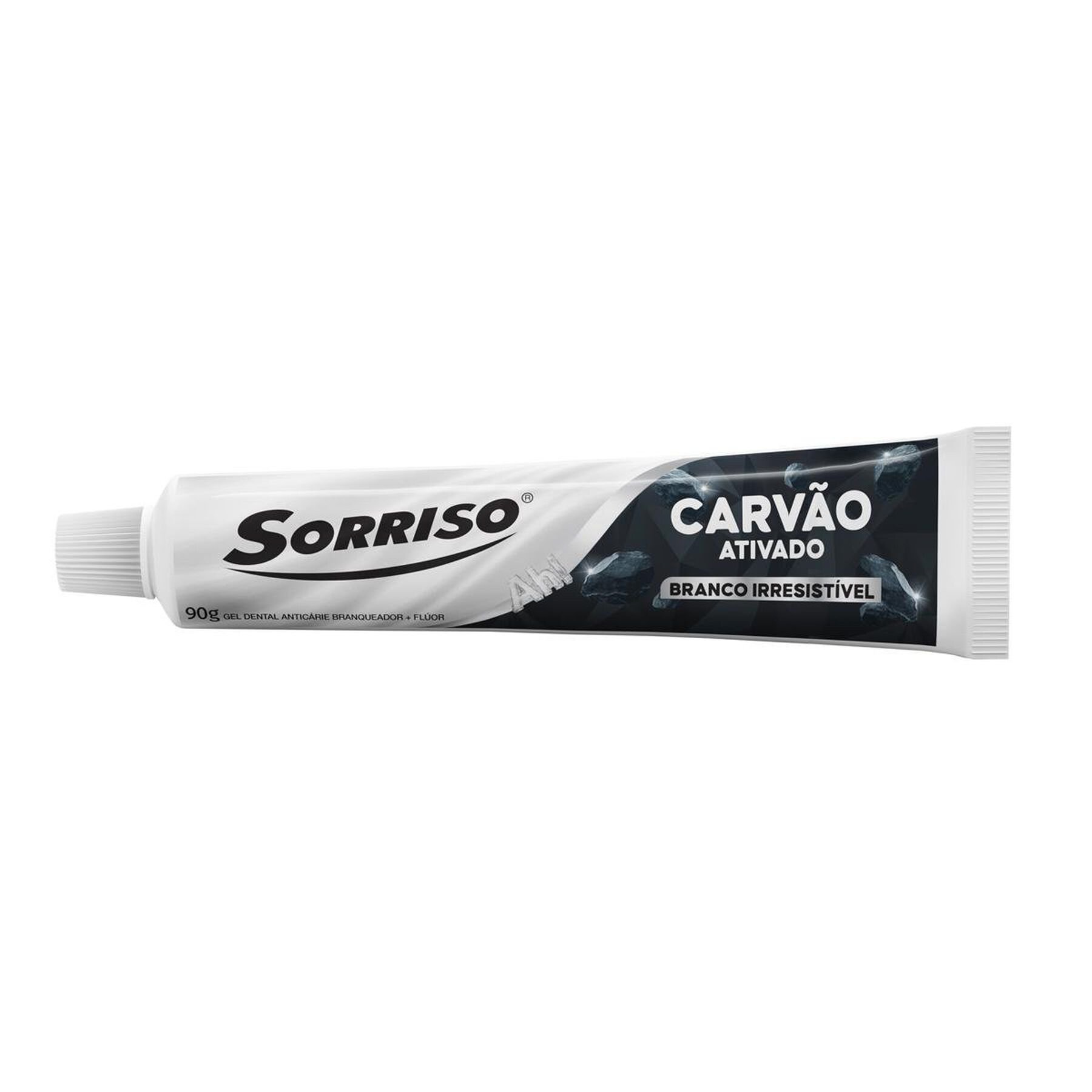 Gel Dental Anticárie Branqueador Carvão Ativado Sorriso Caixa 90g