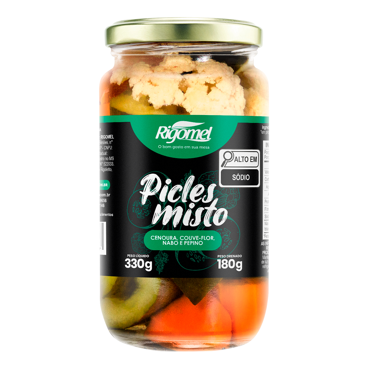 Picles Misto Rigomel Vidro 180g