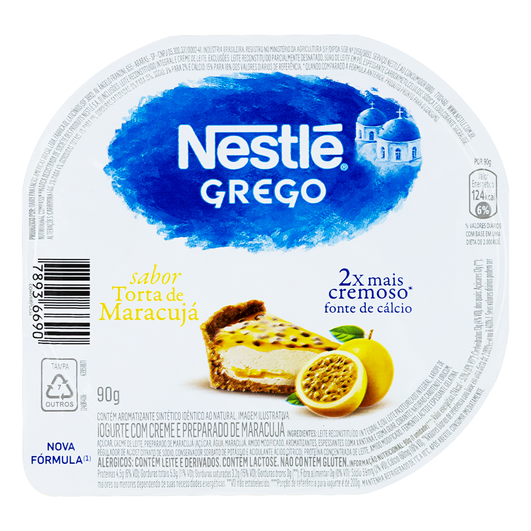 Iogurte Grego Torta de Maracujá Nestlé Pote 90g