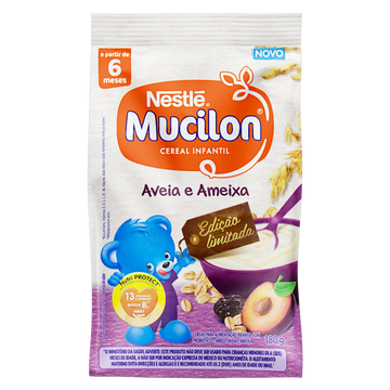 Cereal Infantil Aveia e Ameixa Mucilon Nestlé Pacote 180g