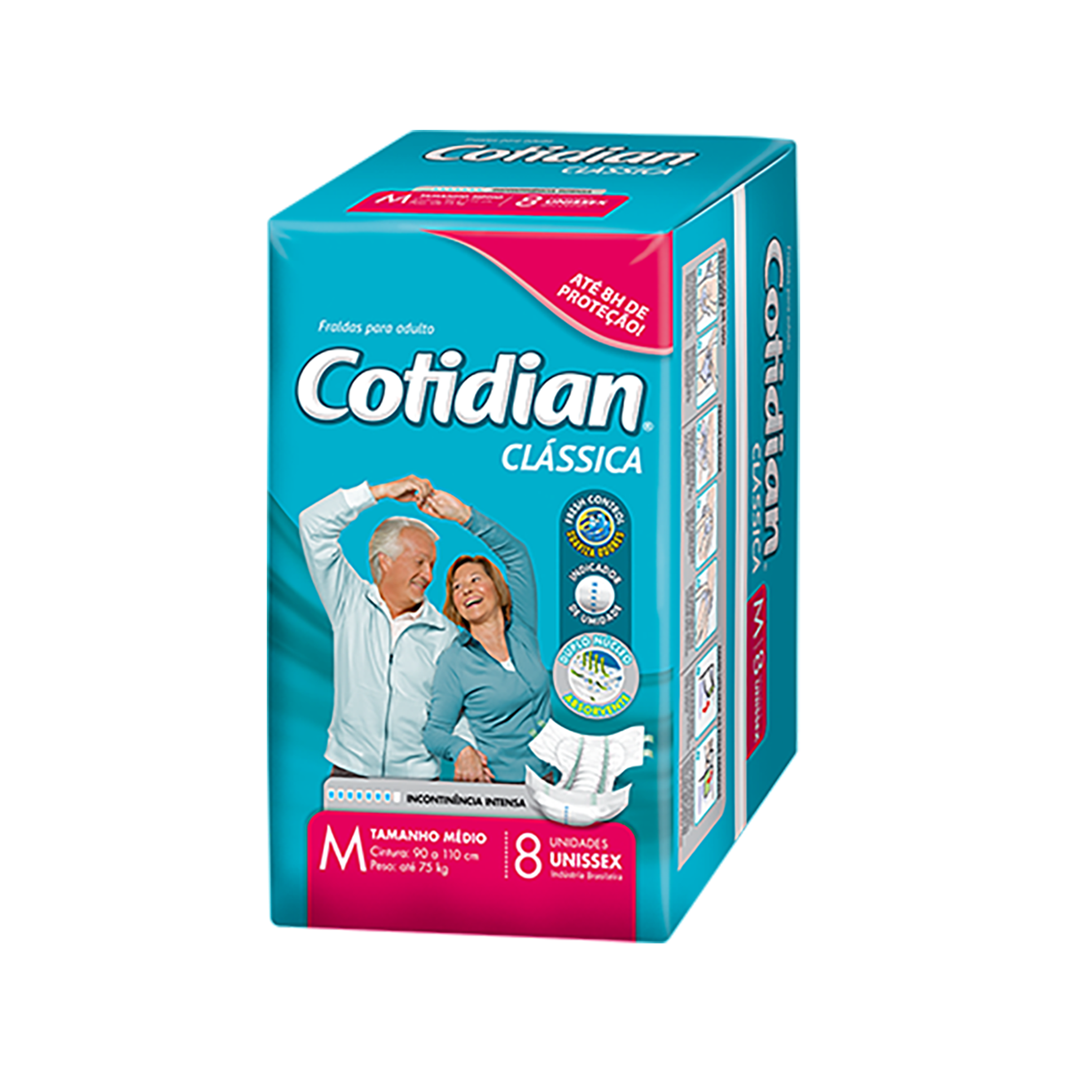 Fralda Geri&aacute;trica Cotidian Class M Com 8