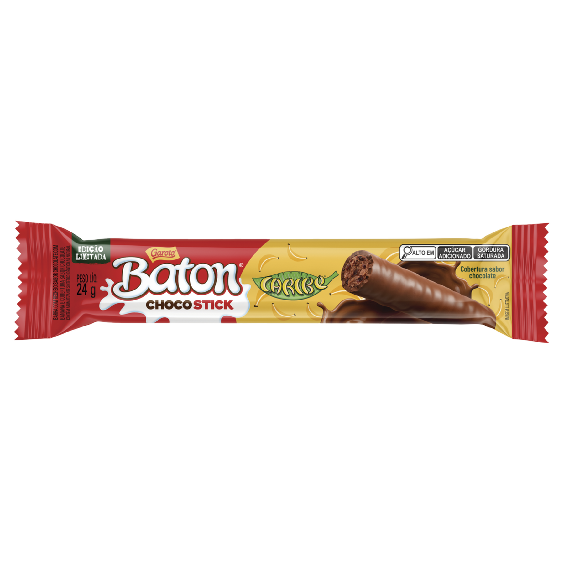 Chocolate ChocoStick Caribe Baton Garoto Pacote 24g