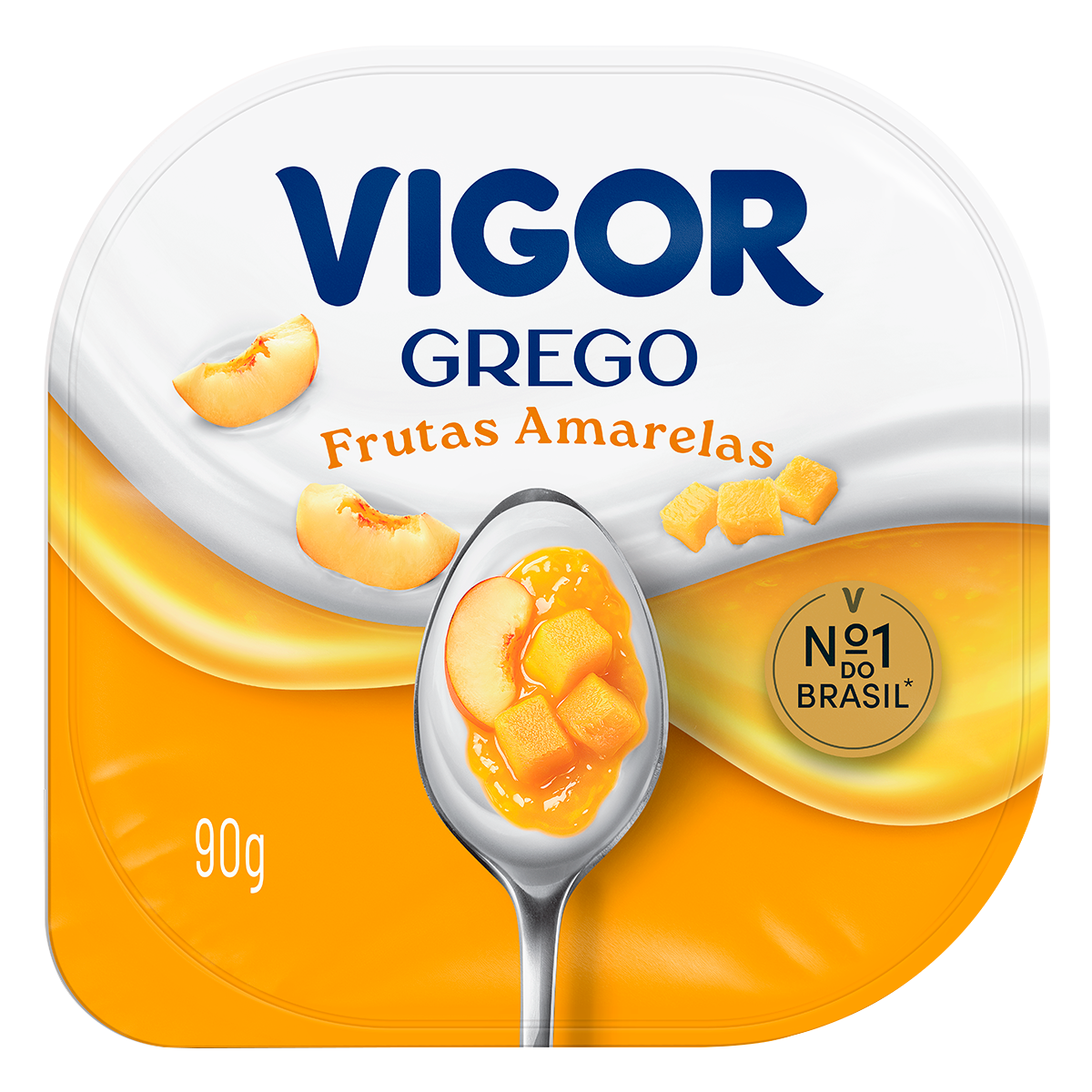 Iogurte Grego Frutas Amarelas Vigor Pote 90g