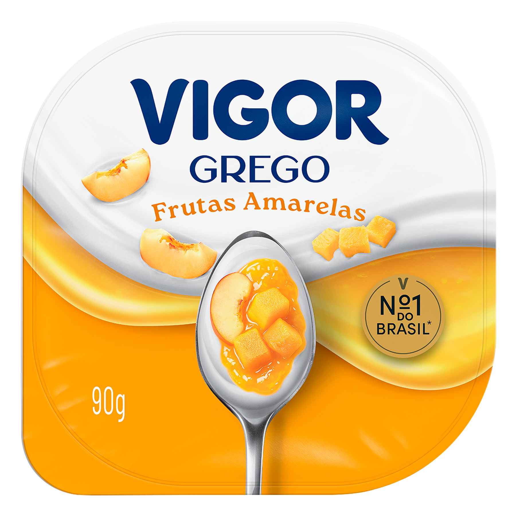 Iogurte Grego Frutas Amarelas Vigor Pote 90g