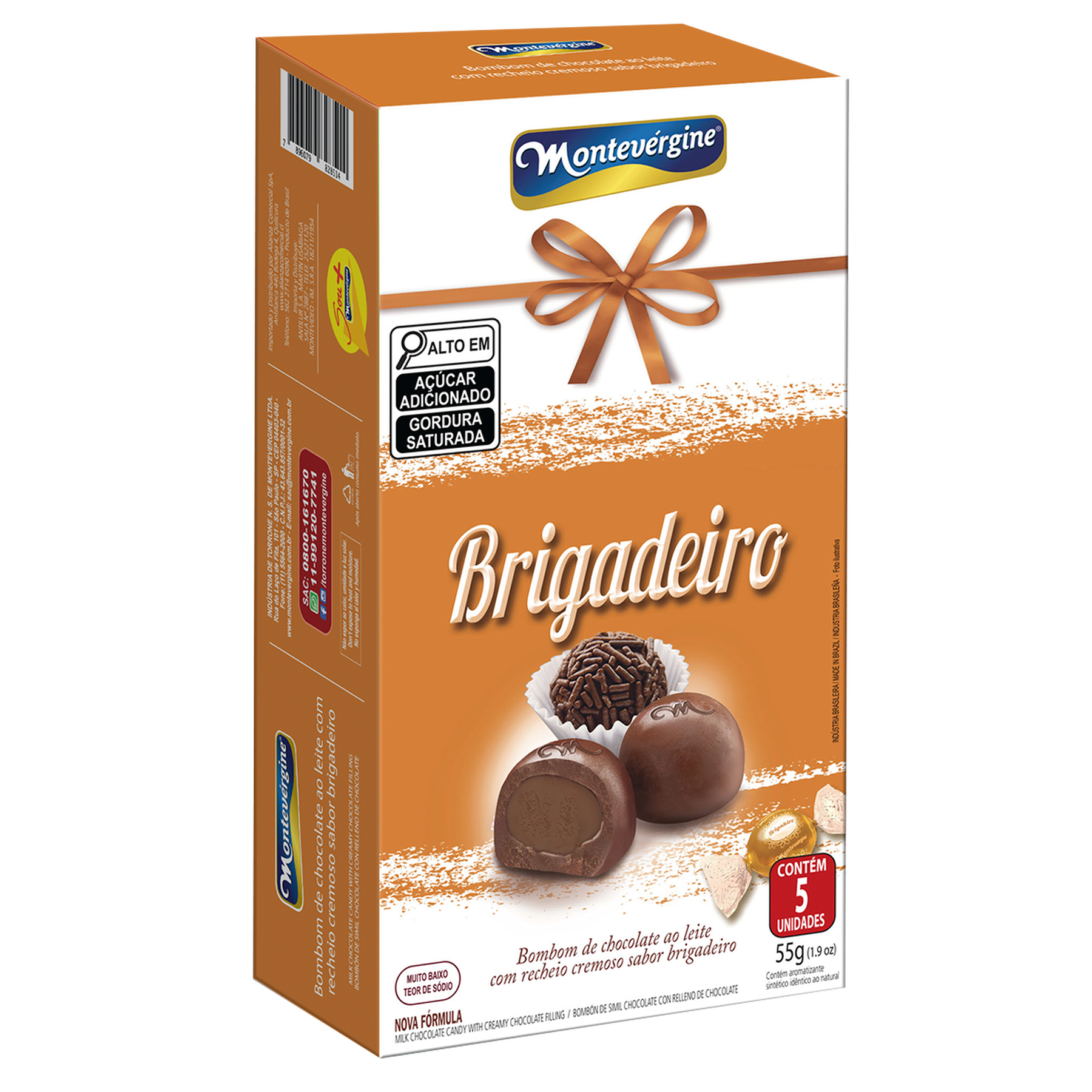 Bombom de Chocolate ao Leite Brigadeiro Montev&eacute;rgine 55g