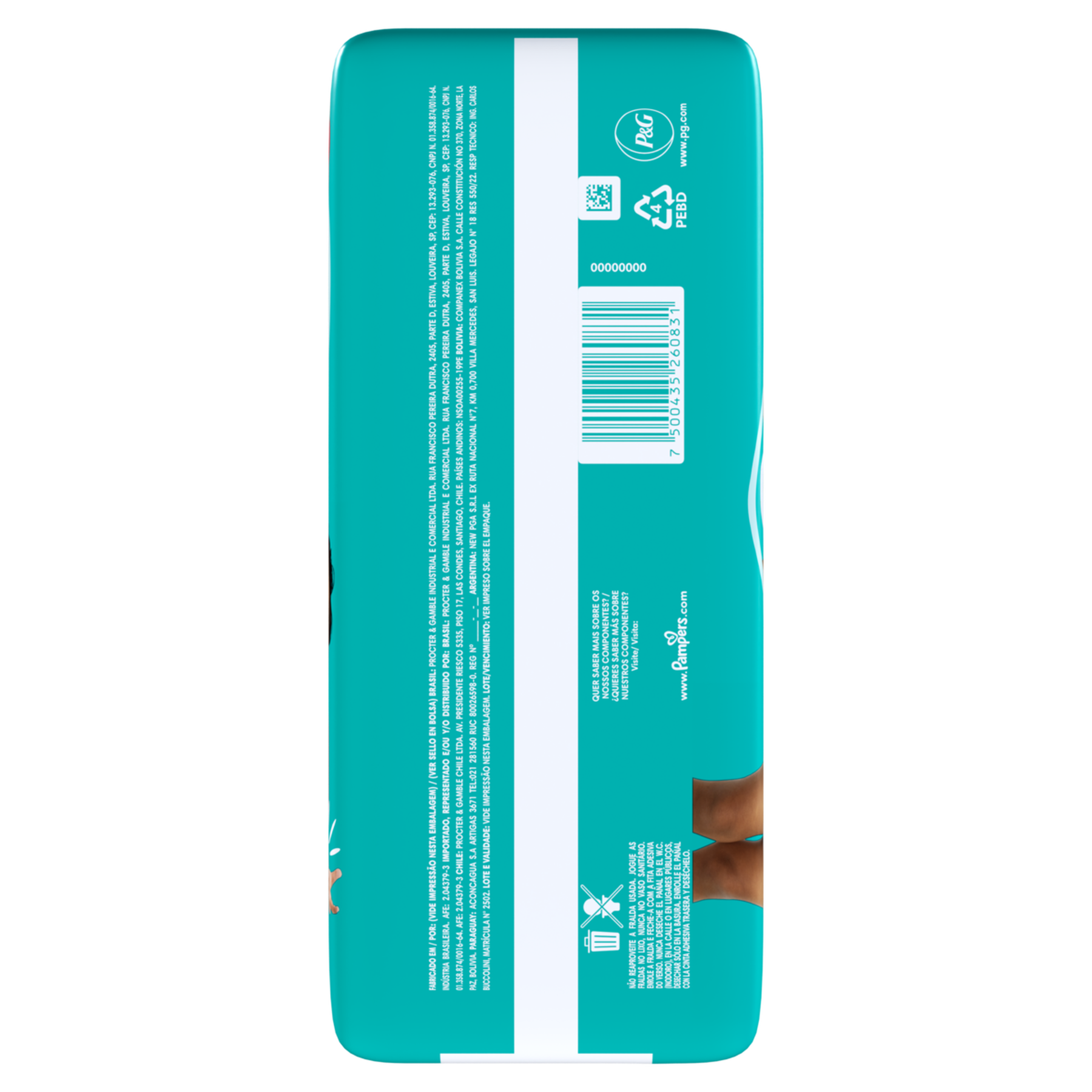 Fralda Descart&aacute;vel Infantil Pants Ajuste Total Pampers XXG Pacote C/20 Unidades