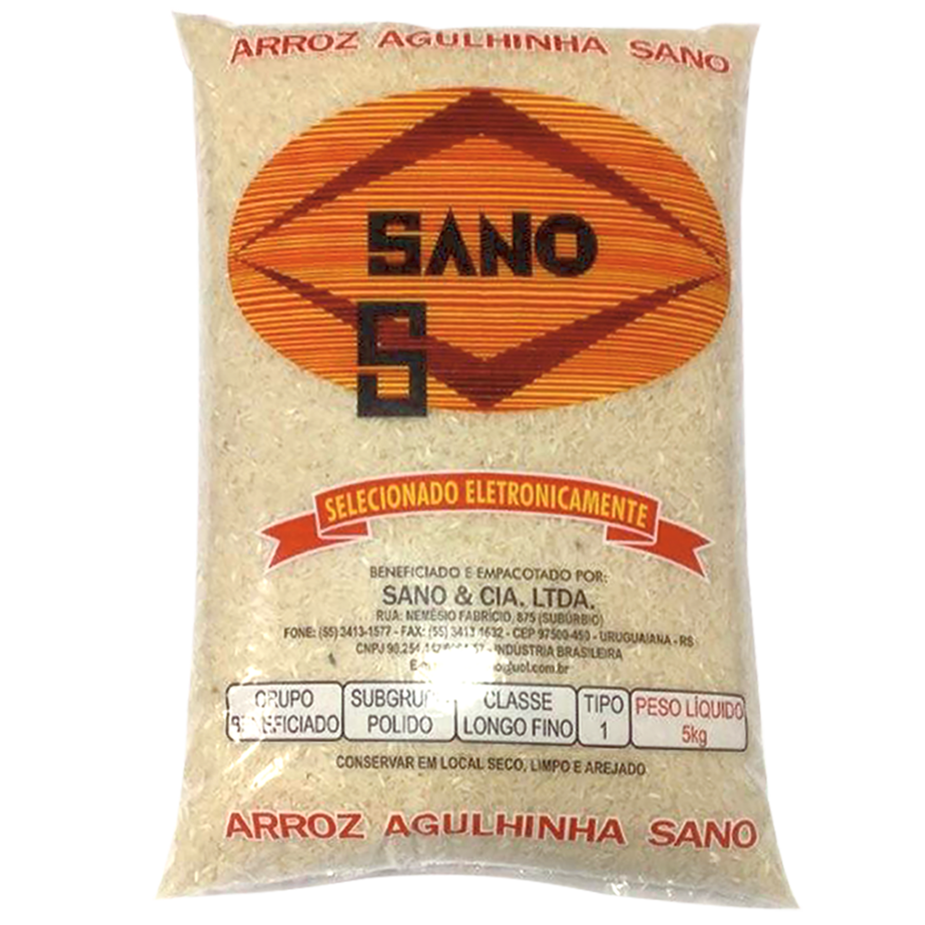 Arroz Agulhinha Sano Pacote 5kg