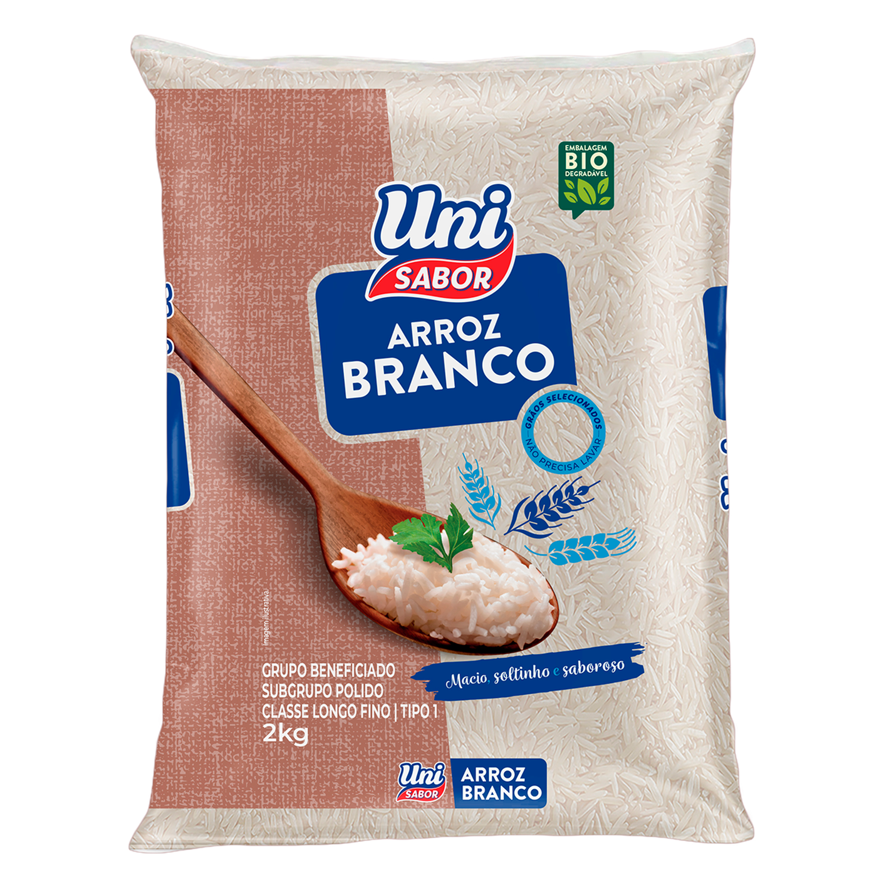 Arroz Branco Uni Sabor Pacote 2kg