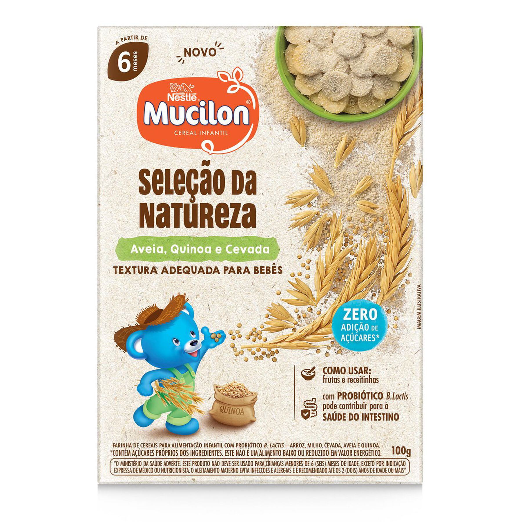 Cereal MUCILON Aveia, Quinoa e Cevada 100g