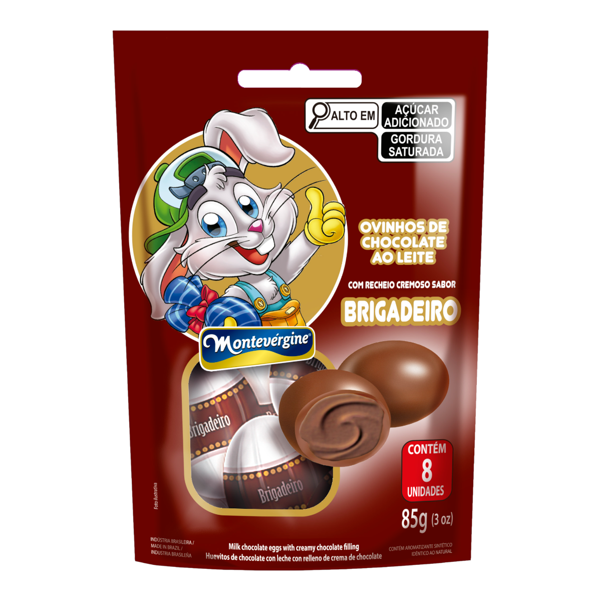 Ovinhos de Chocolate ao Leite Brigadeiro Montev&eacute;rgine 85g