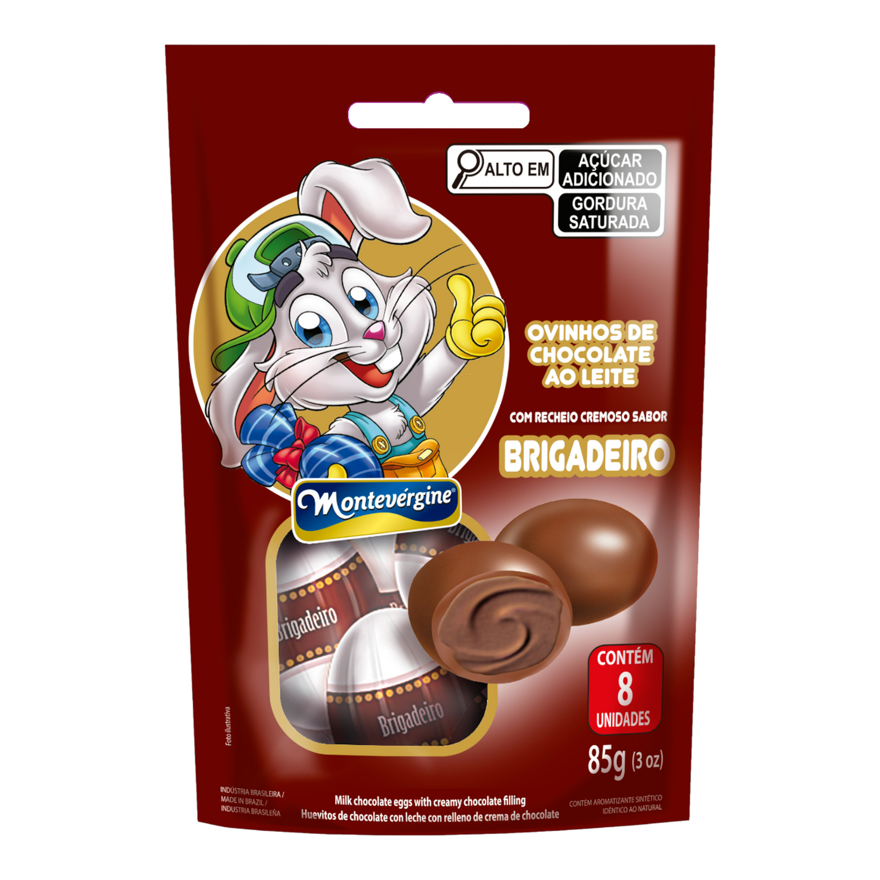 Ovinhos de Chocolate ao Leite Brigadeiro Montev&eacute;rgine 85g