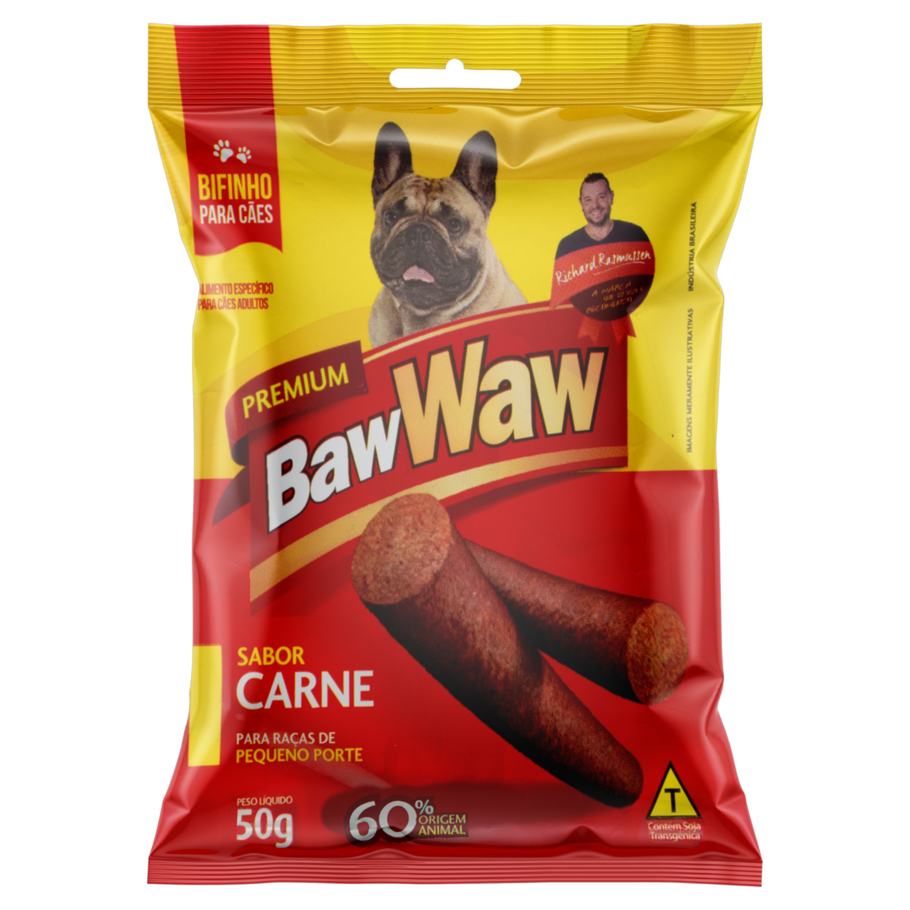 Bifinho para Cães Raças Pequenas Carne Baw Waw Pacote 50g