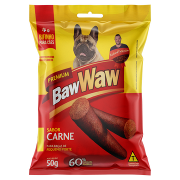 Bifinho para Cães Raças Pequenas Carne Baw Waw Pacote 50g