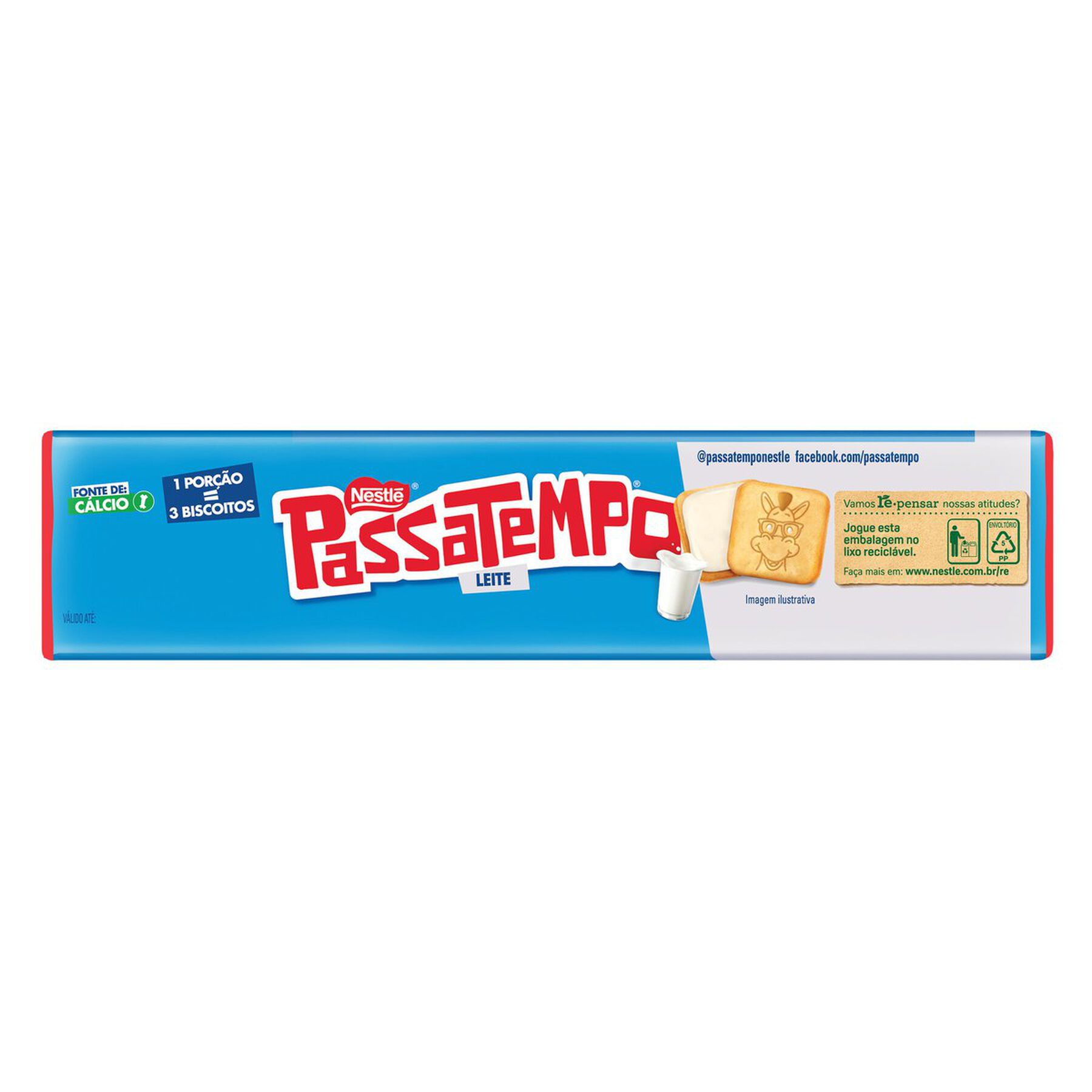 Biscoito Recheado de Leite Passatempo Pacote 130g