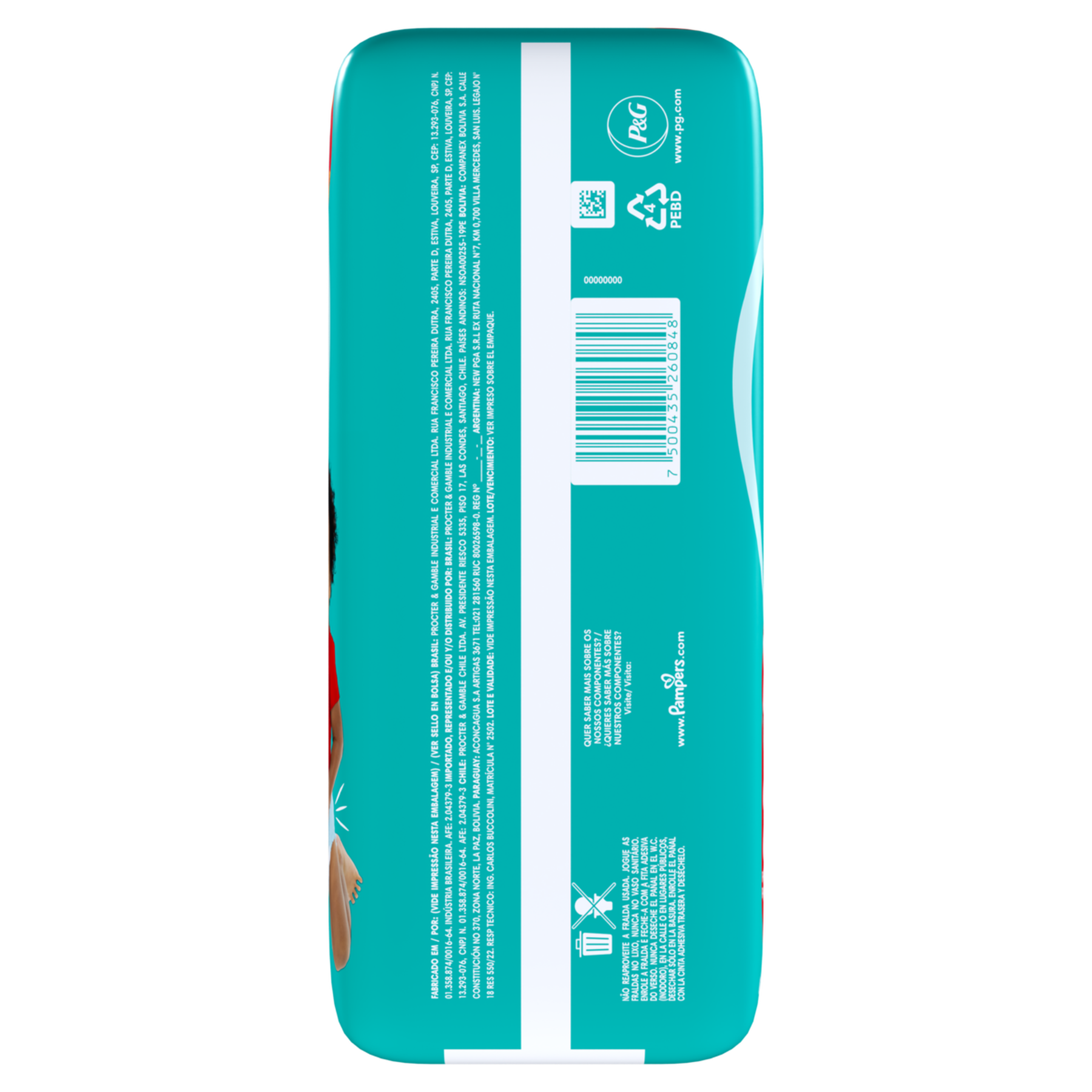 Fralda Descart&aacute;vel Infantil Pants Ajuste Total Pampers XG Pacote C/22 Unidades