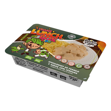 Strogonoff de Frango e Arroz com Cenoura Vegan Lunch Box Kids Boitu Veggie Caixa 300g