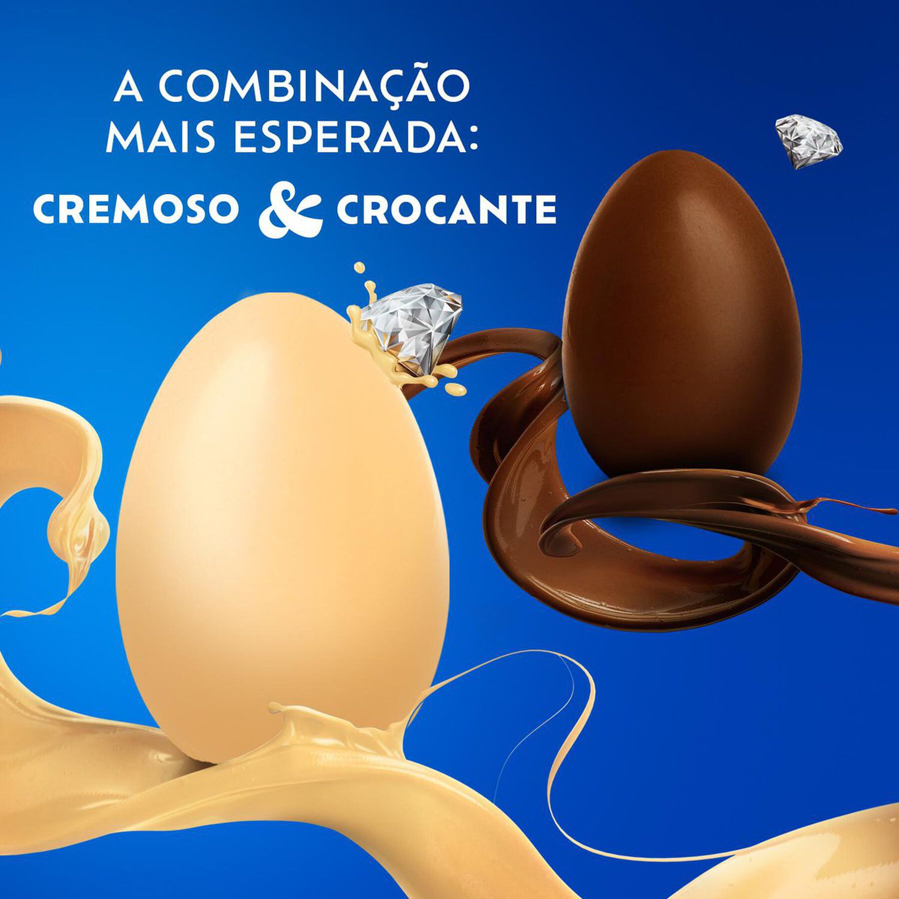 Ovo de P&aacute;scoa ao Leite e Branco Diamante Negro + Laka Lacta 500g