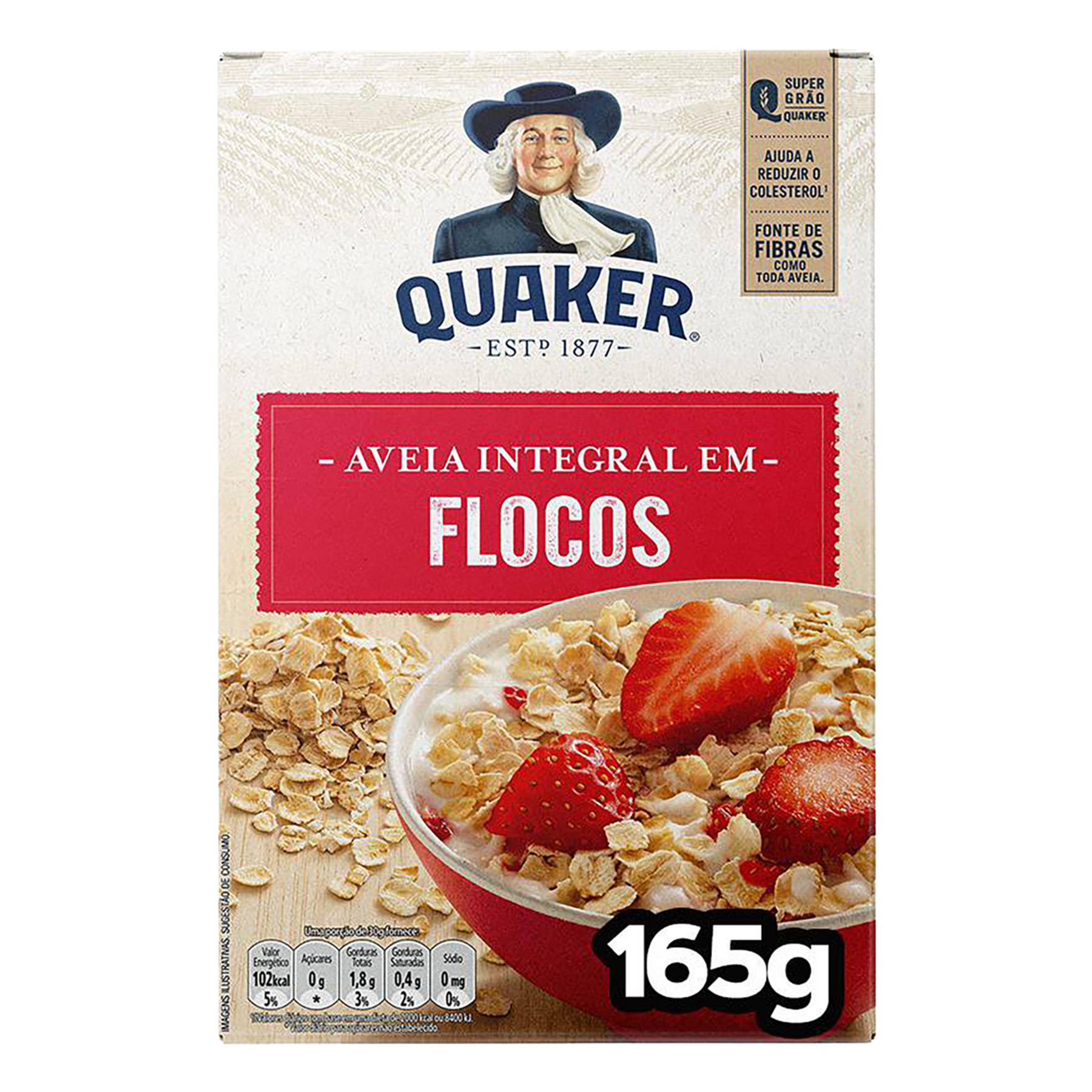 Aveia em Flocos Quaker Caixa 165g&nbsp;