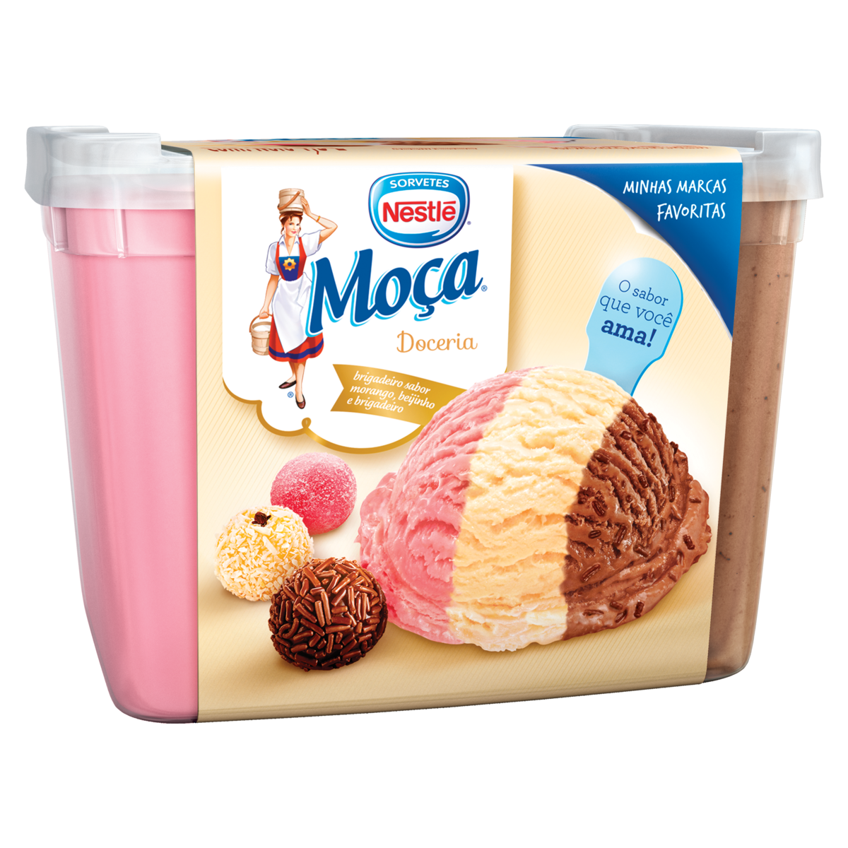 Sorvete Doceria Mo&ccedil;a Nestl&eacute; Pote 1,5l
