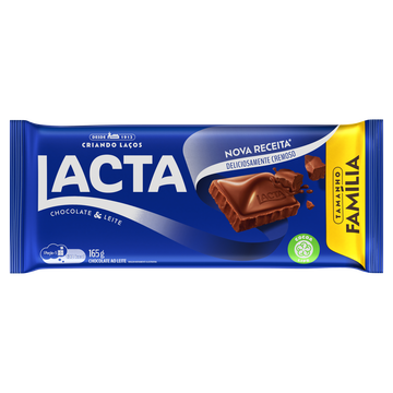 Chocolate ao Leite Lacta Pacote 165g Tamanho Família