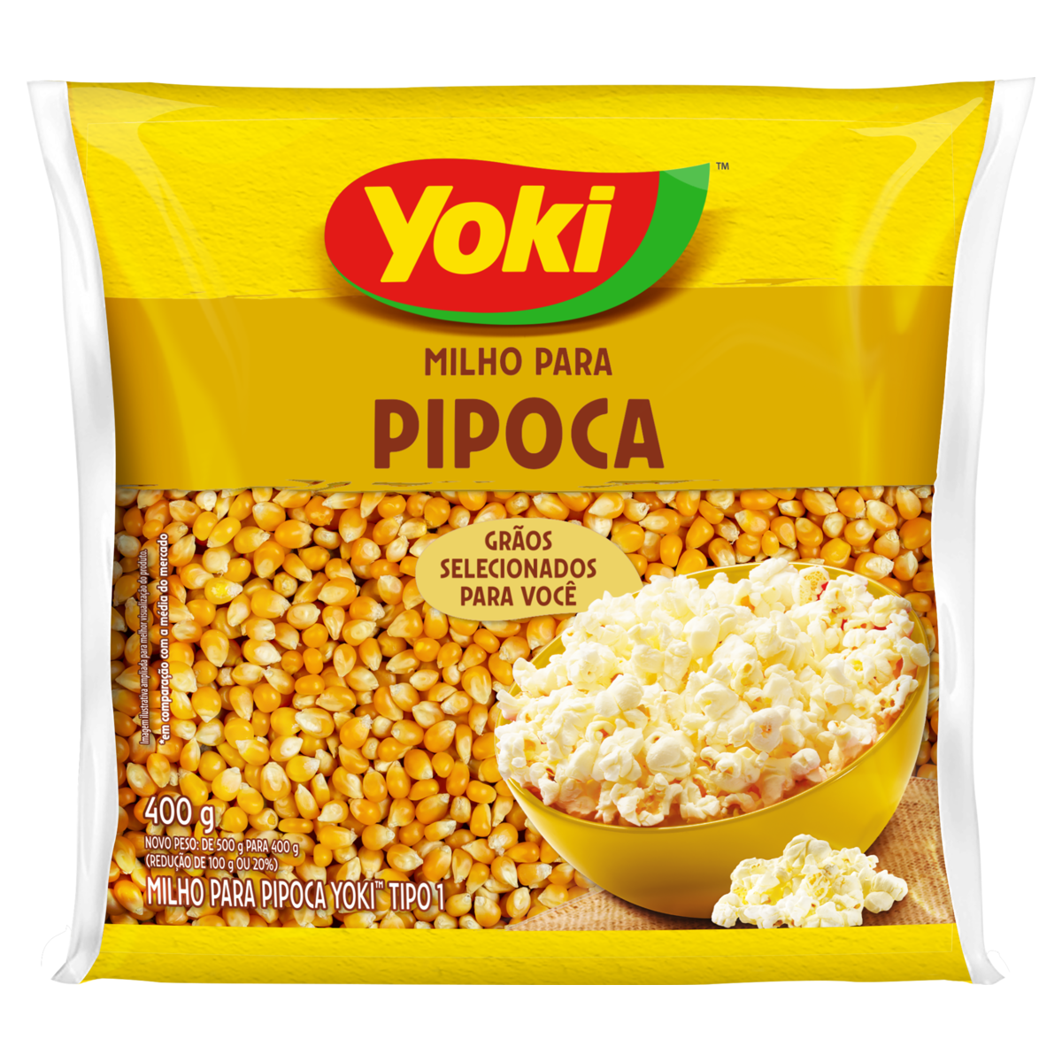 Milho para Pipoca Yoki Pacote 400g