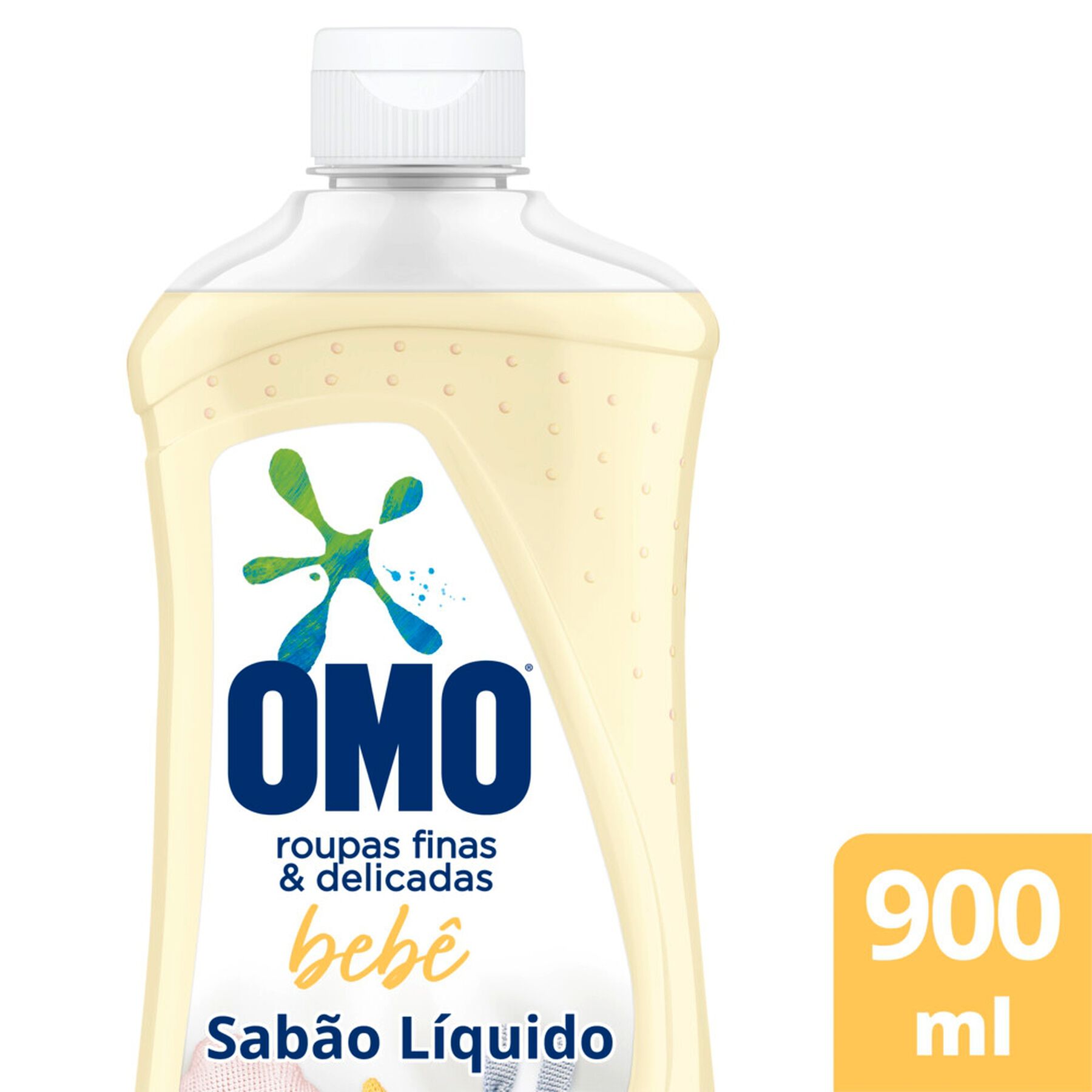 Sab&atilde;o L&iacute;quido Lava Roupas Finas e Delicadas Beb&ecirc; Omo Frasco 900ml&nbsp;