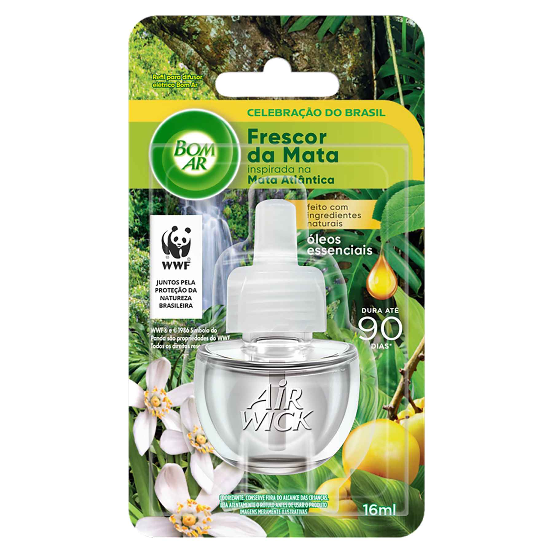 Odorizador de Ambiente Frescor da Mata Bom Ar Air Wick Celebra&ccedil;&atilde;o do Brasil Blister 16ml Refil