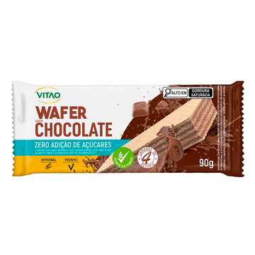 Wafer Integral Chocolate Zero Vitao 90g