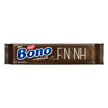 Biscoito Recheio Chocolate Bono Fininho Nestlé Pacote 57g