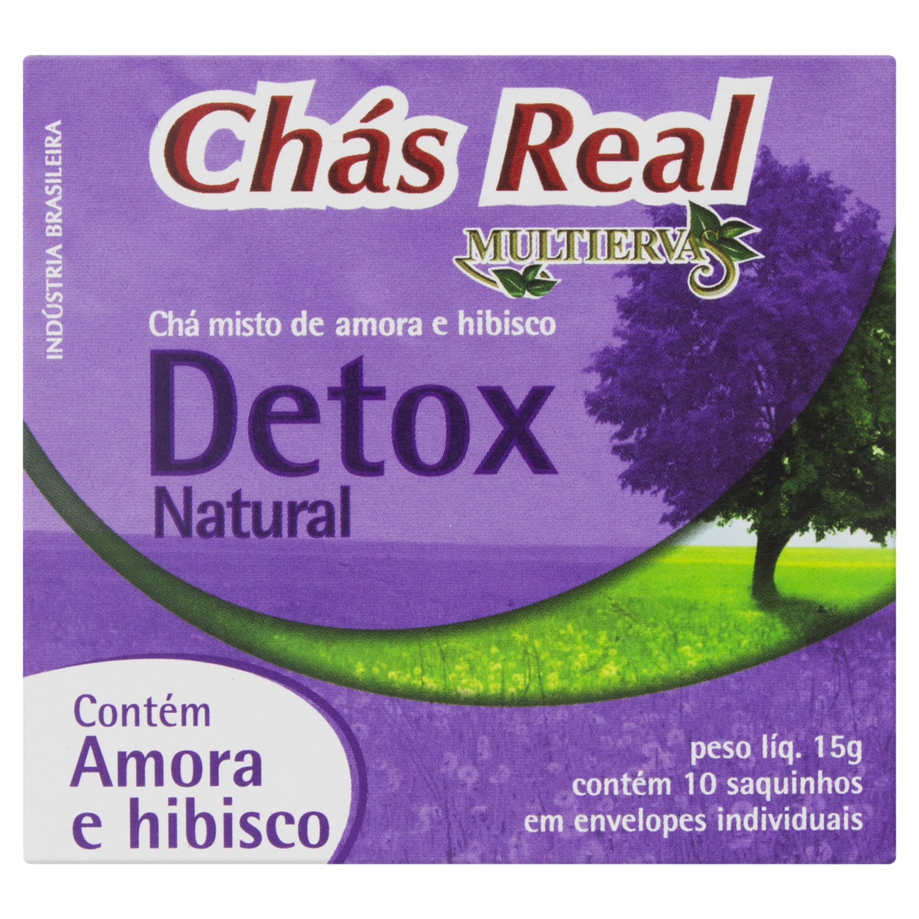 Ch&aacute; Amora e Hibisco Real Multiervas Detox Caixa 15g 10 Unidades&nbsp;
