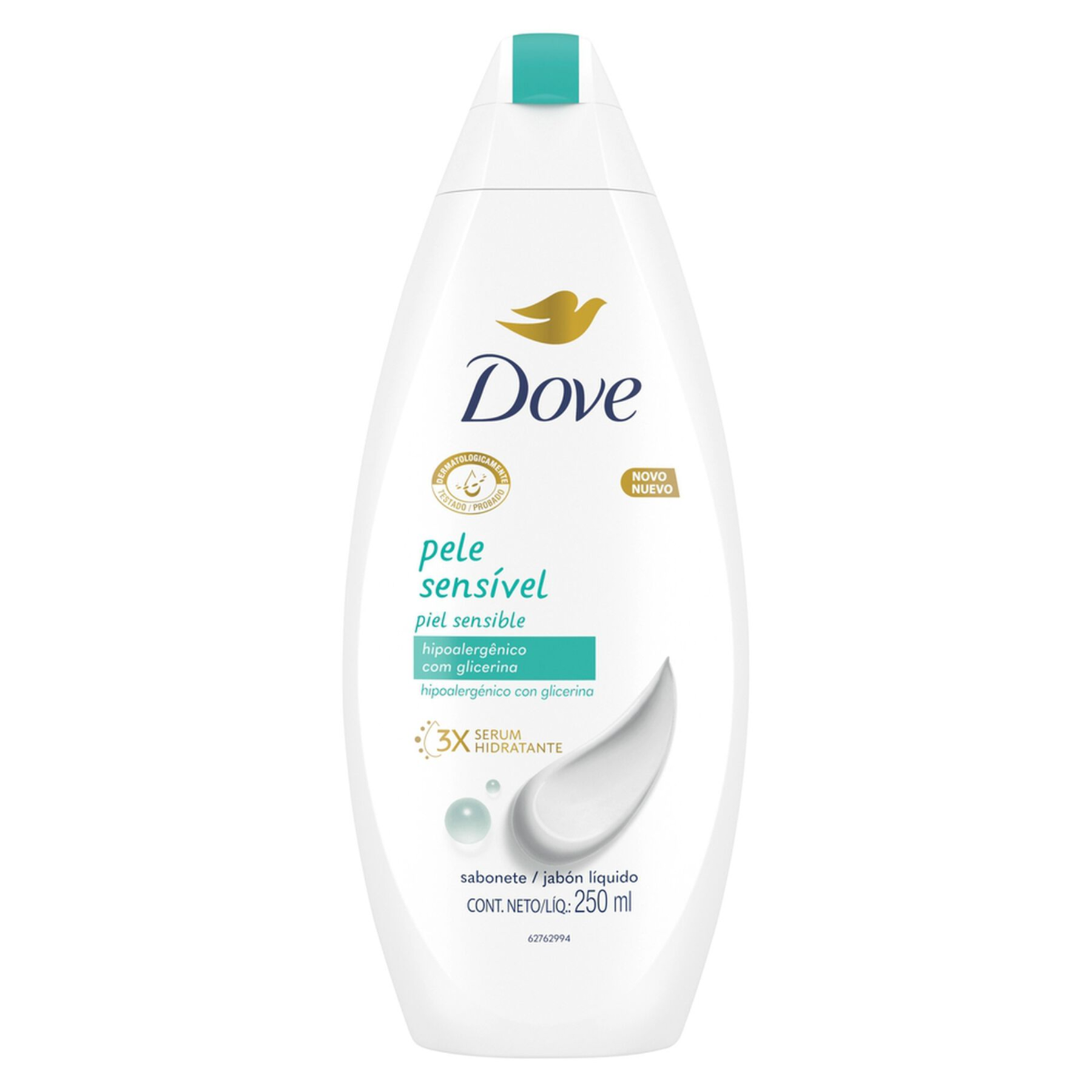 Sabonete L&iacute;quido Dove Pele Sens&iacute;vel Frasco 250ml