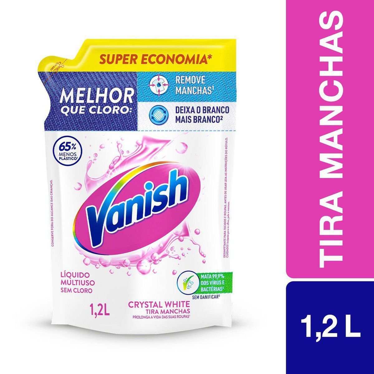 Tira-Manchas Gel Multiuso Vanish Crystal White Refil 1,2l&nbsp;