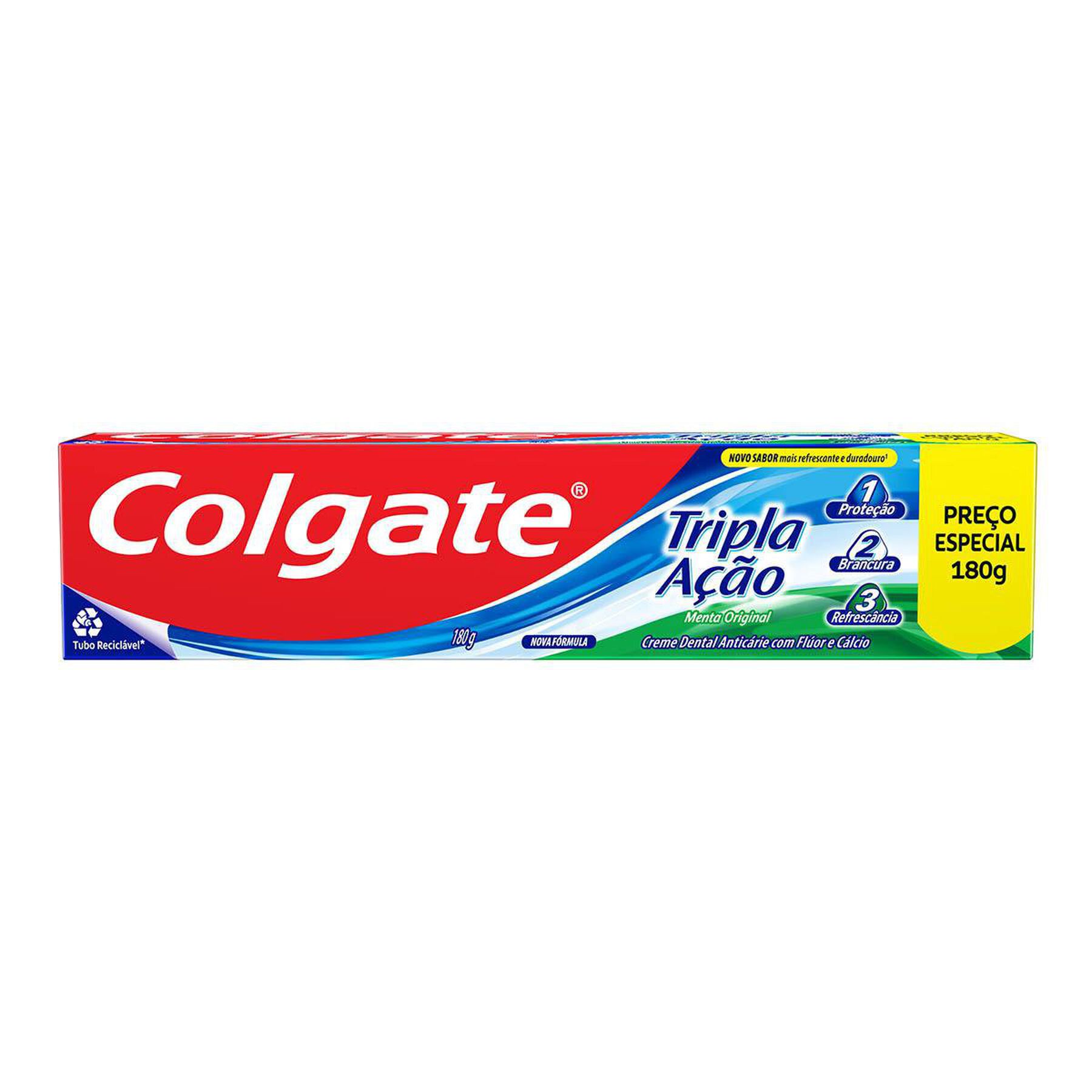 Creme Dental Menta Original Colgate Tripla Ação Caixa 180g - Embalagem Preço Especial