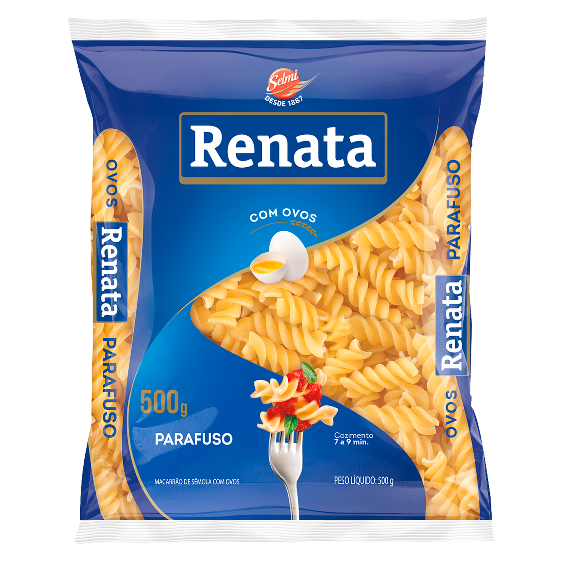 Macarr&atilde;o de S&ecirc;mola com Ovos Parafuso Renata Pacote 500g&nbsp;