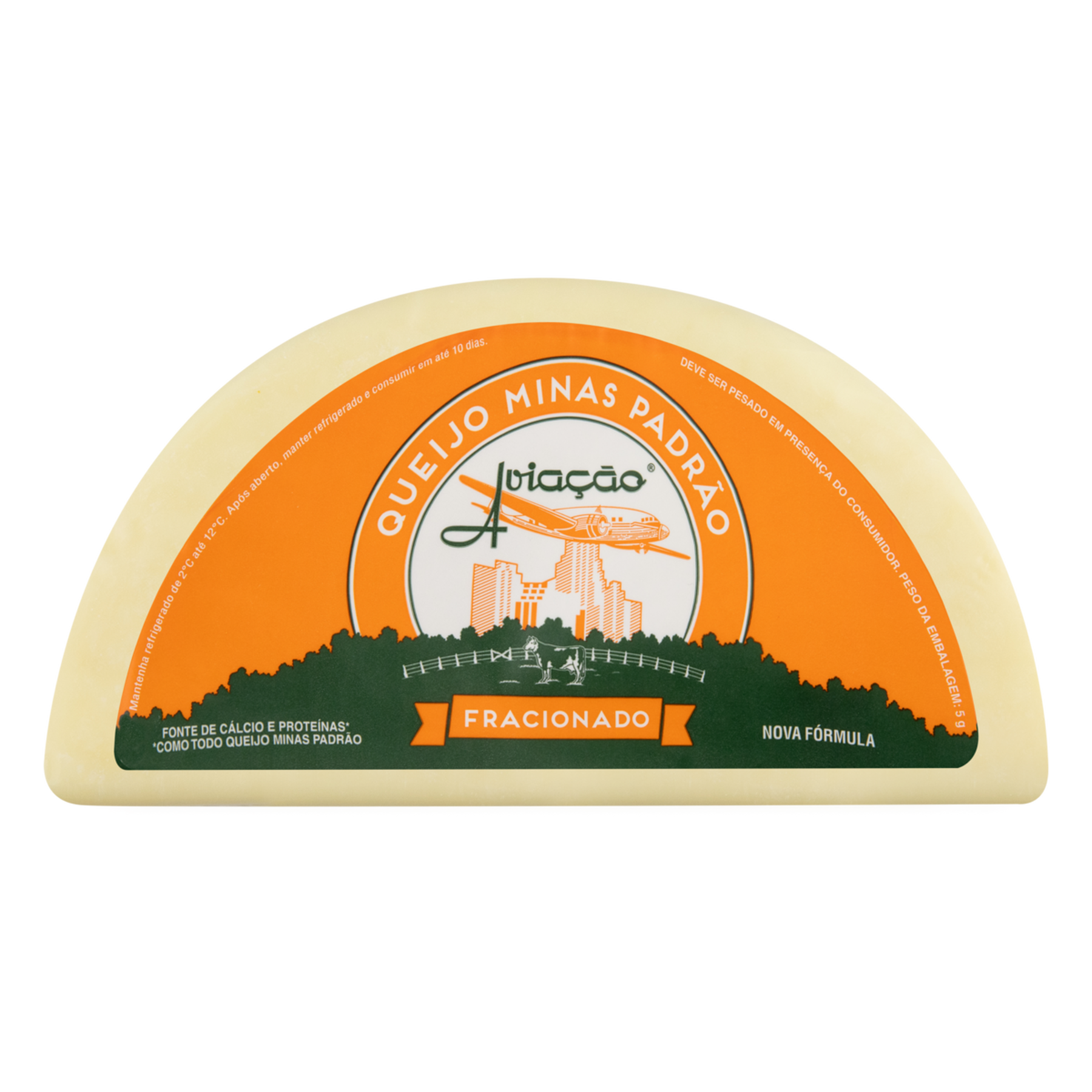 Queijo Minas Padr&atilde;o Fracionado Avia&ccedil;&atilde;o aprox. 400g
