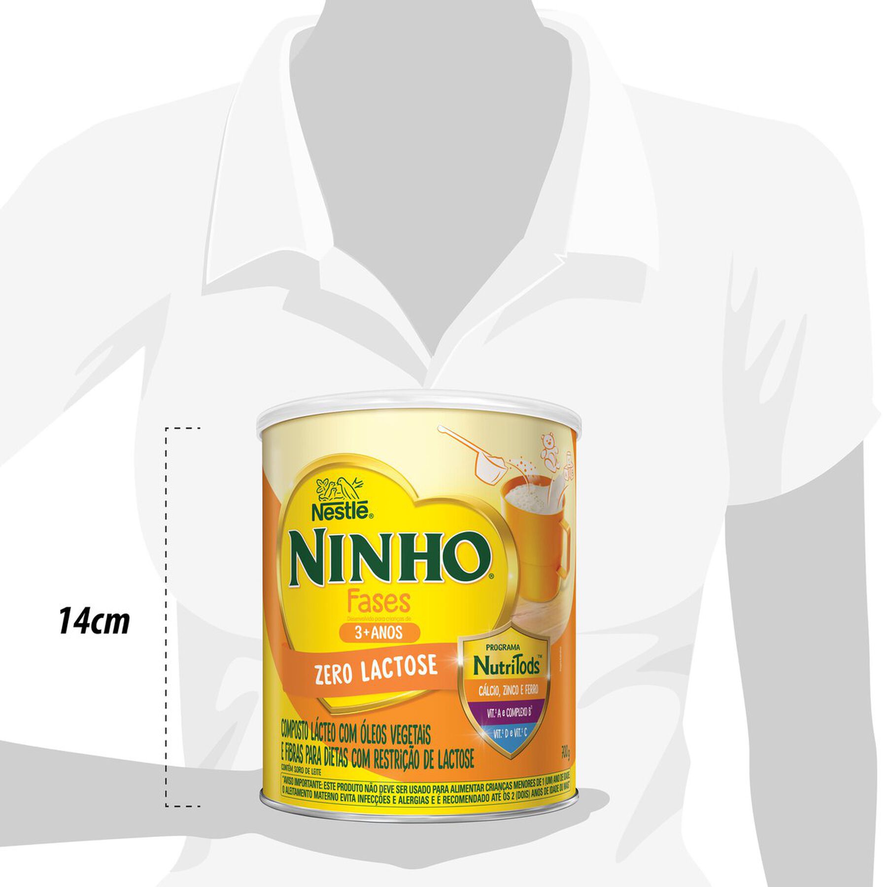Composto L&aacute;cteo Zero Lactose Ninho Fases Nestl&eacute; Lata 700g