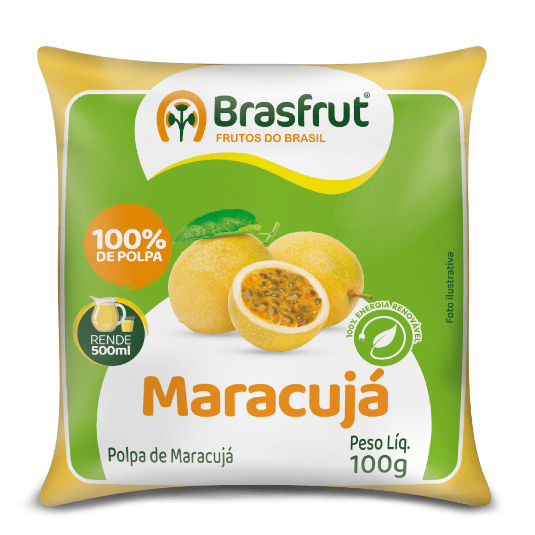Polpa de Maracuj&aacute; Congelada Brasfrut 100g&nbsp;