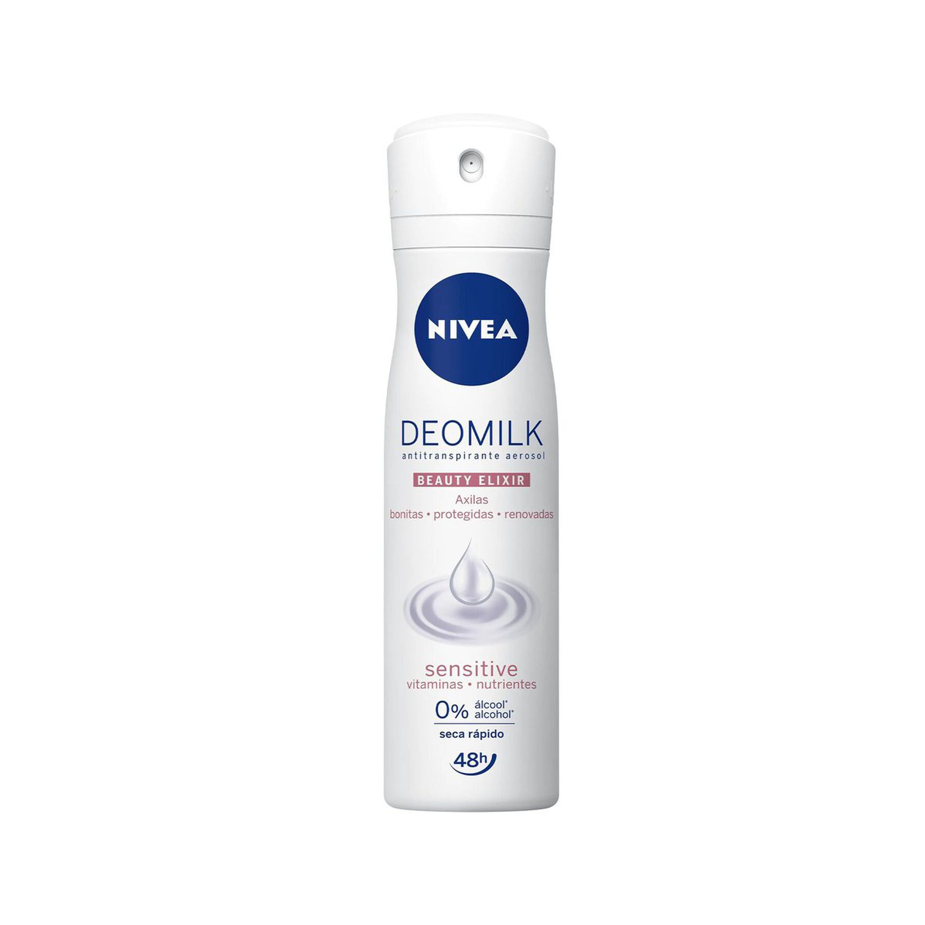 Antitranspirante Aerossol Sensitive Nivea Deomilk Beauty Elixir 150ml