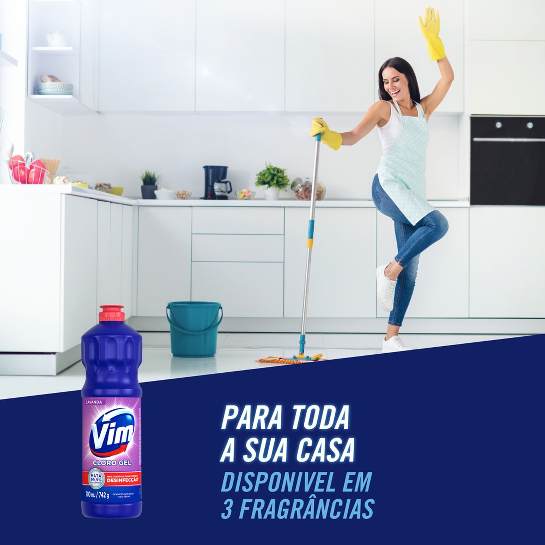 Desinfetante Multiuso Cloro Gel Lavanda Vim Frasco 700ml