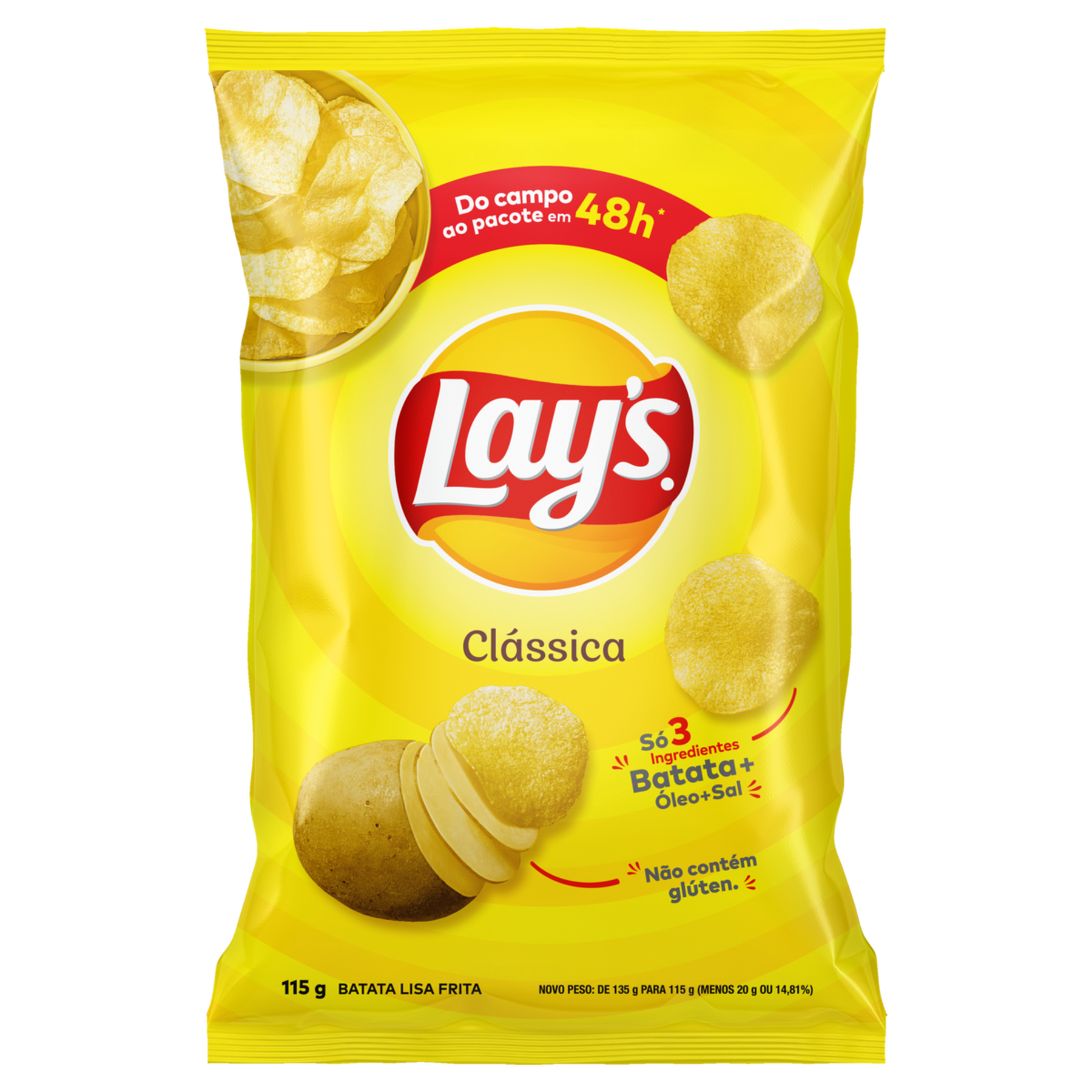 Batata Frita Lisa Clássica Lay's Pacote 115g