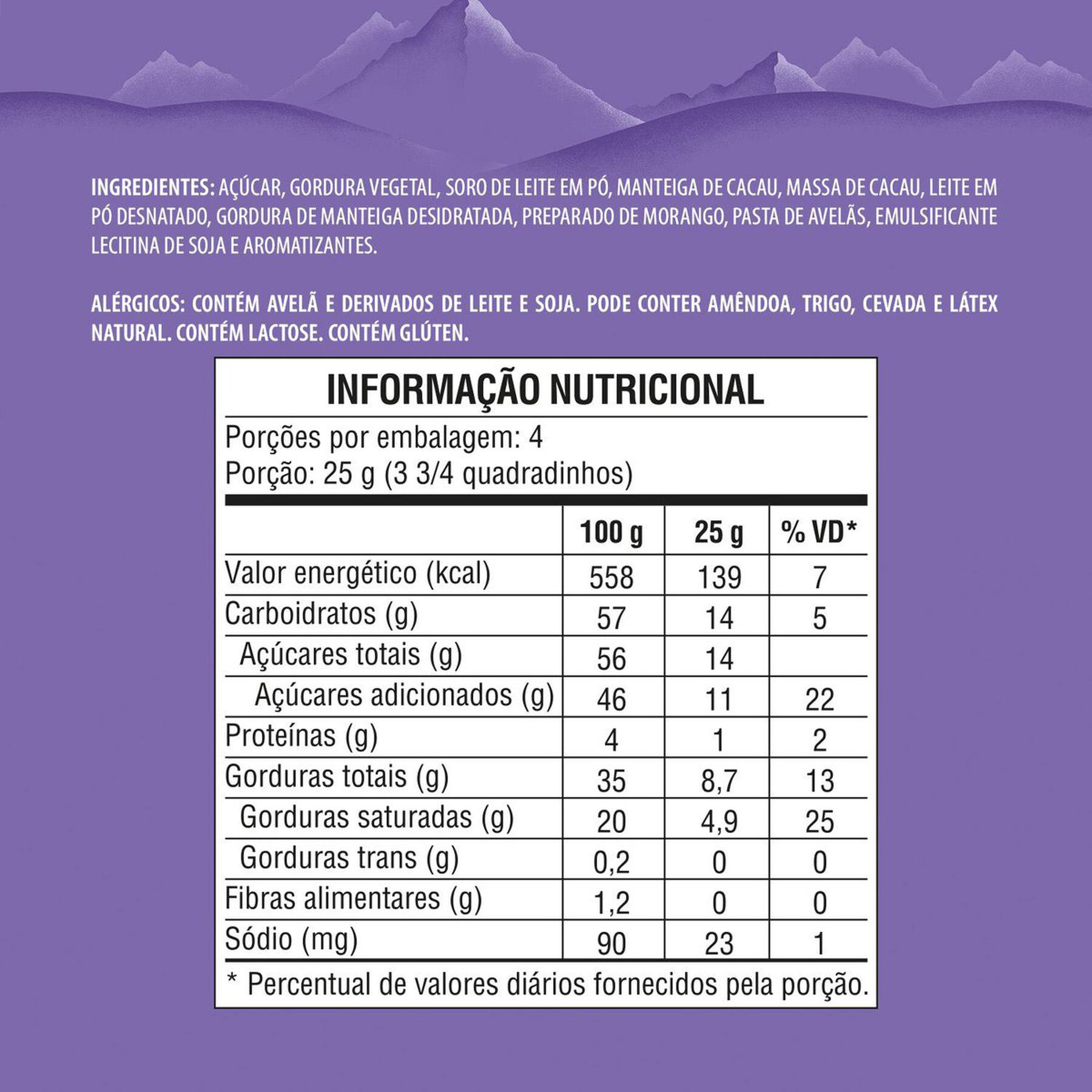 Barra de Chocolate Strawberry Milka 100g