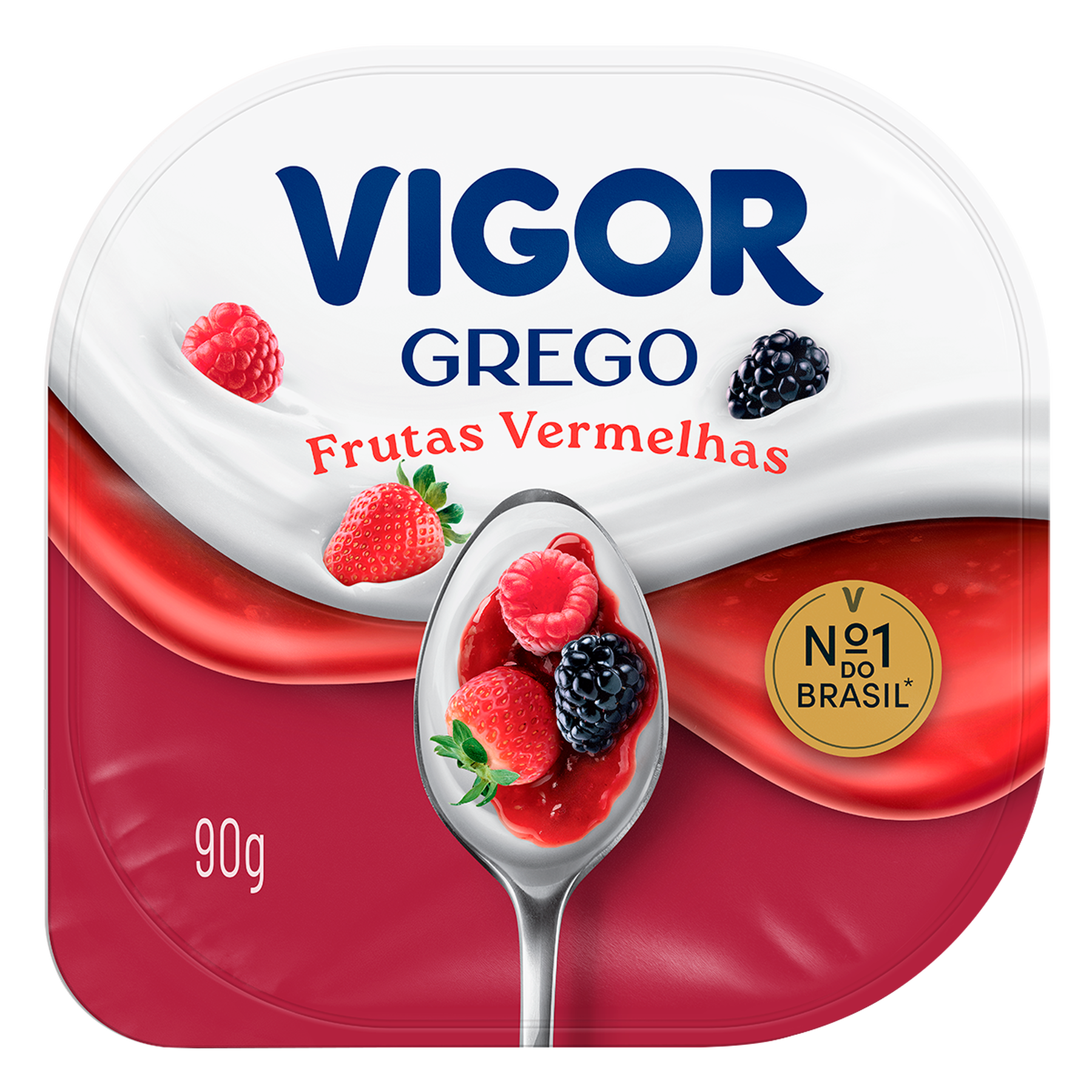 Iogurte Grego Frutas Vermelhas Vigor Pote 90g